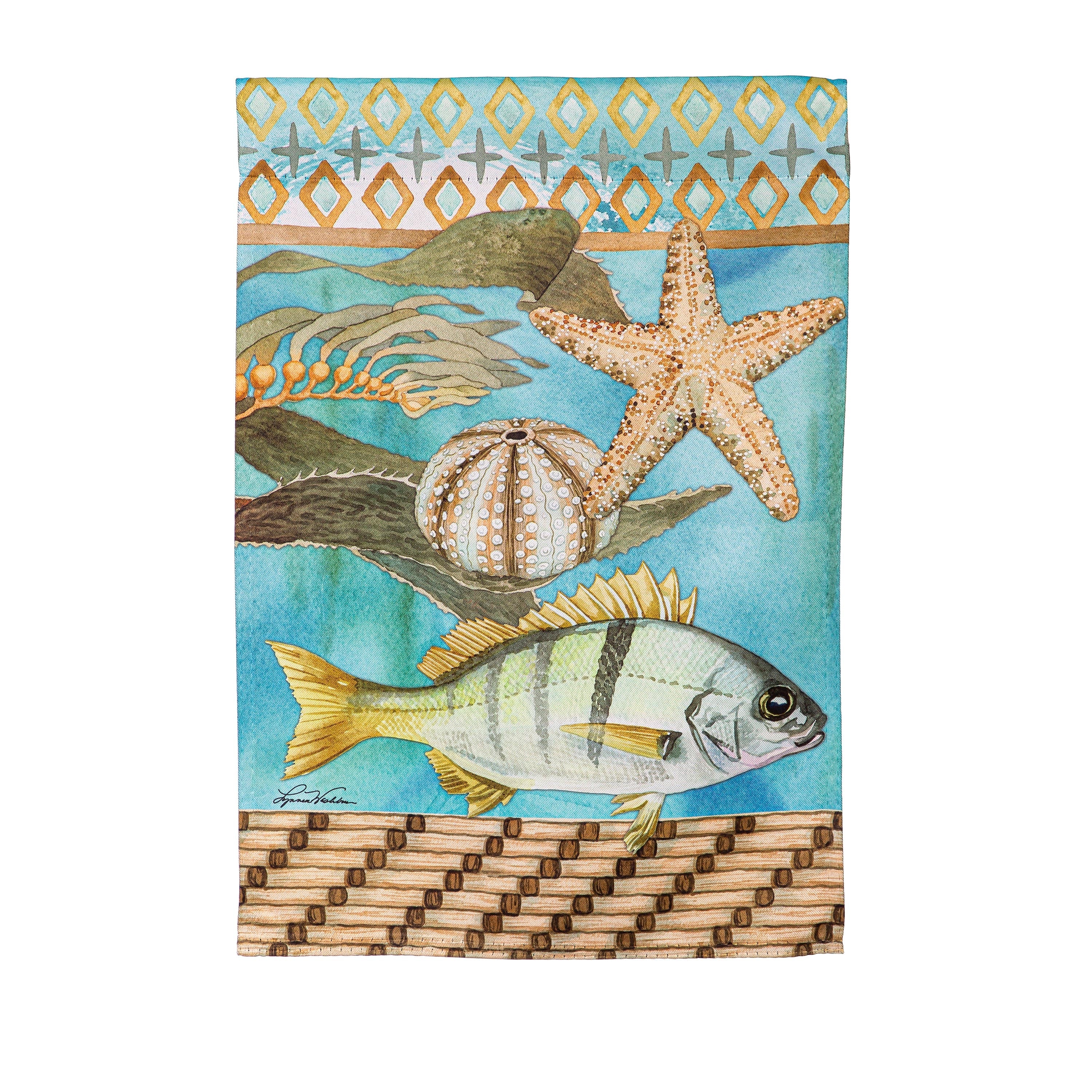 Ocean Currents Suede Garden Flag - Sports Gifts, Sports Memorabilia, Sports Collectibles, Fan Shop