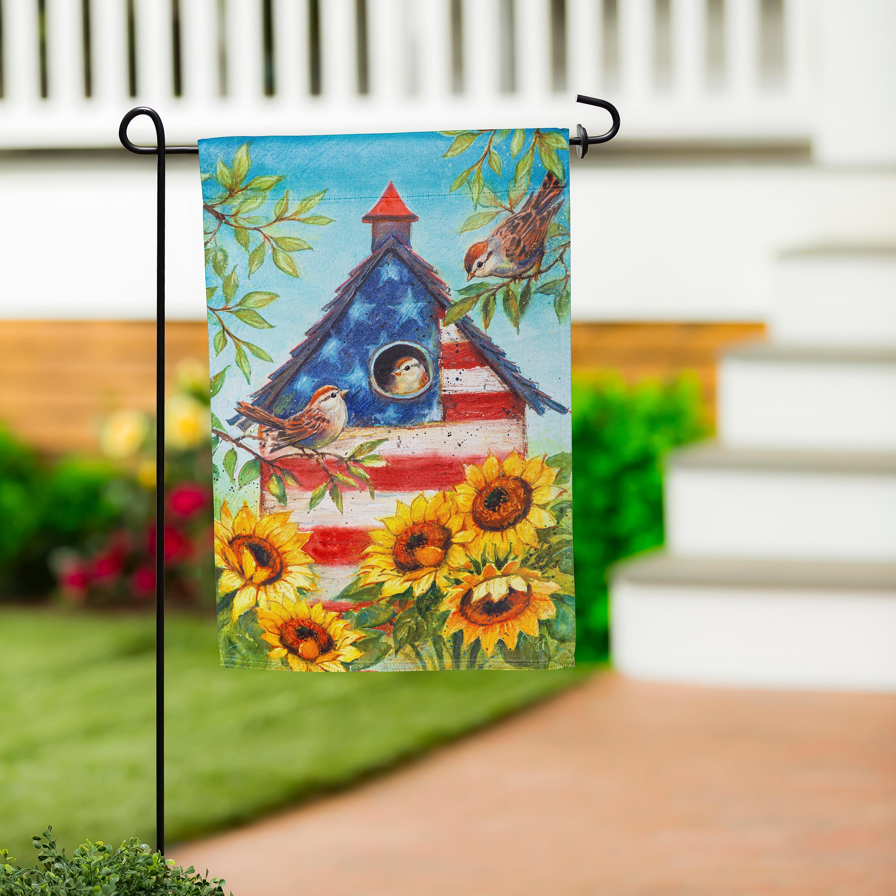 Stars and Sparrows Suede Garden Flag - Sports Collectibles, Sports Memorabilia, Sports Fan Shop, Sports Gifts