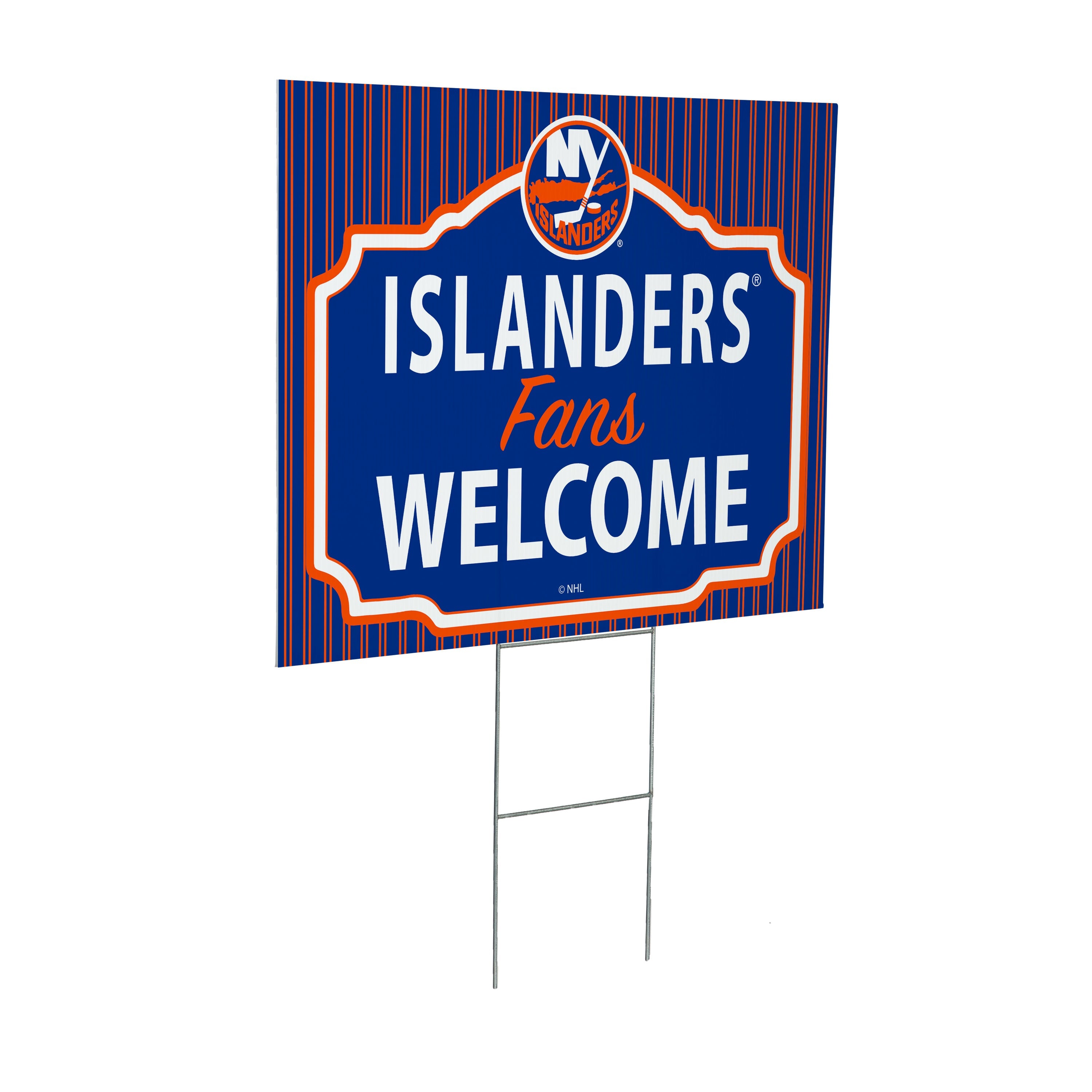 New York Islanders Coroplast Yard Sign, "Fans Welcome"
