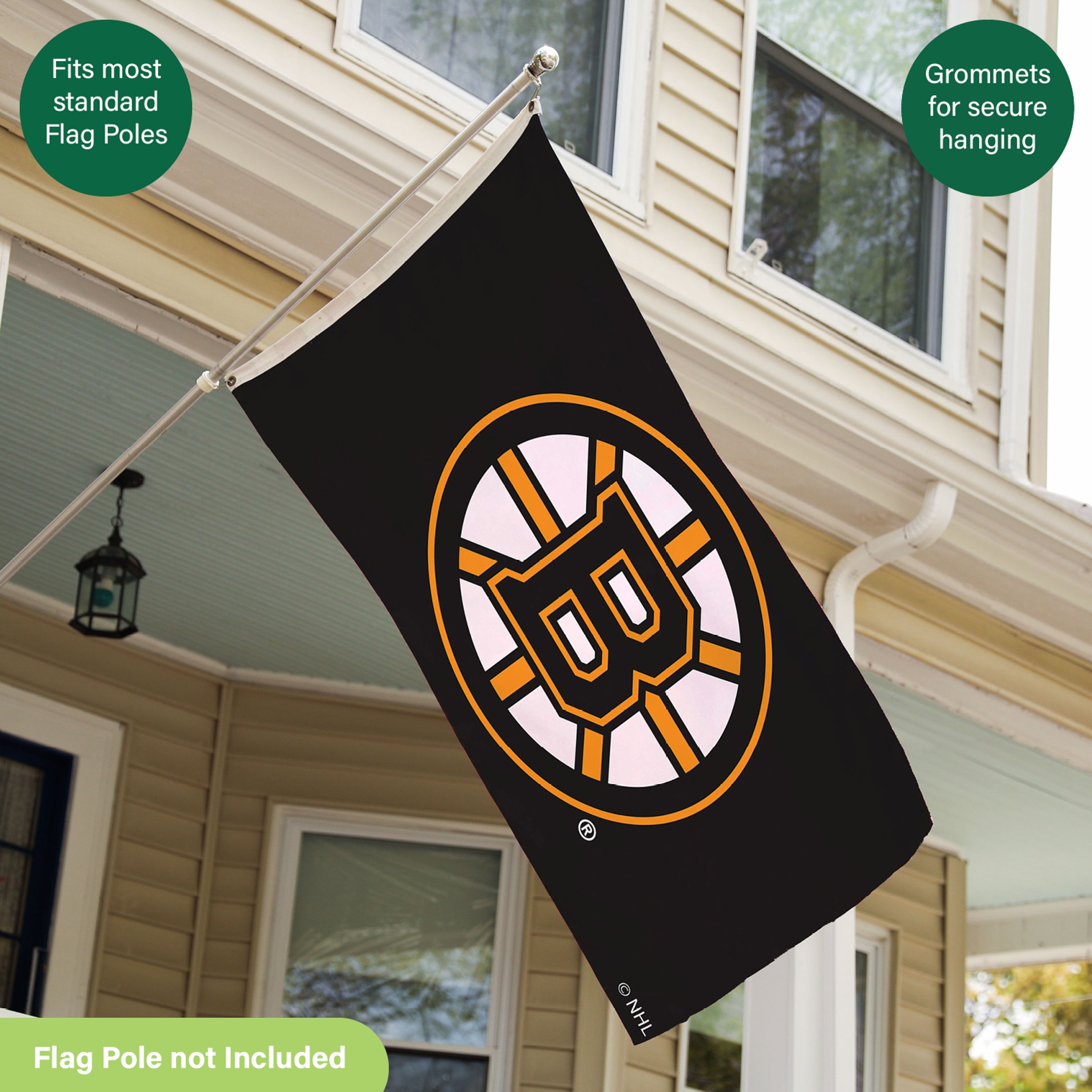 3'x5' Single Sided Flag w/ 2 Grommets, Boston Bruins - Sports Gifts, Sports Memorabilia, Sports Collectibles, Fan Shop