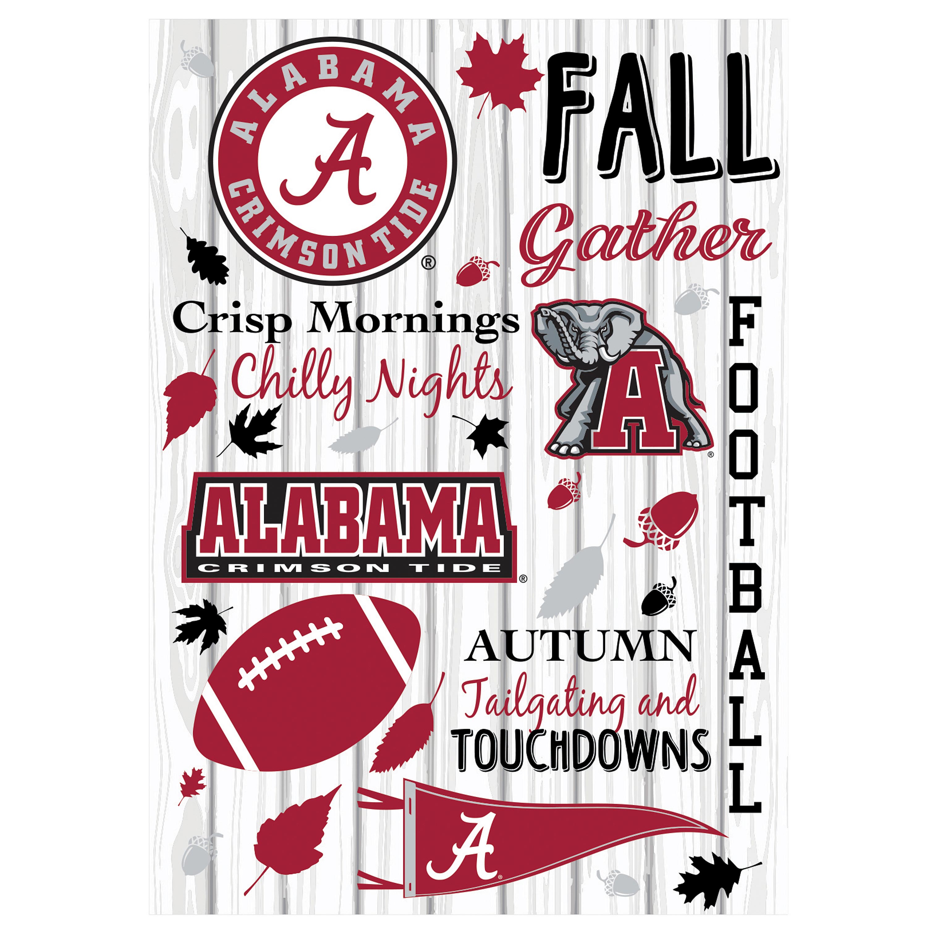 University of Alabama, Moire Flag, House Size, Fall Seasonal - Sports Collectibles, Sports Memorabilia, Sports Fan Shop, Sports Gifts