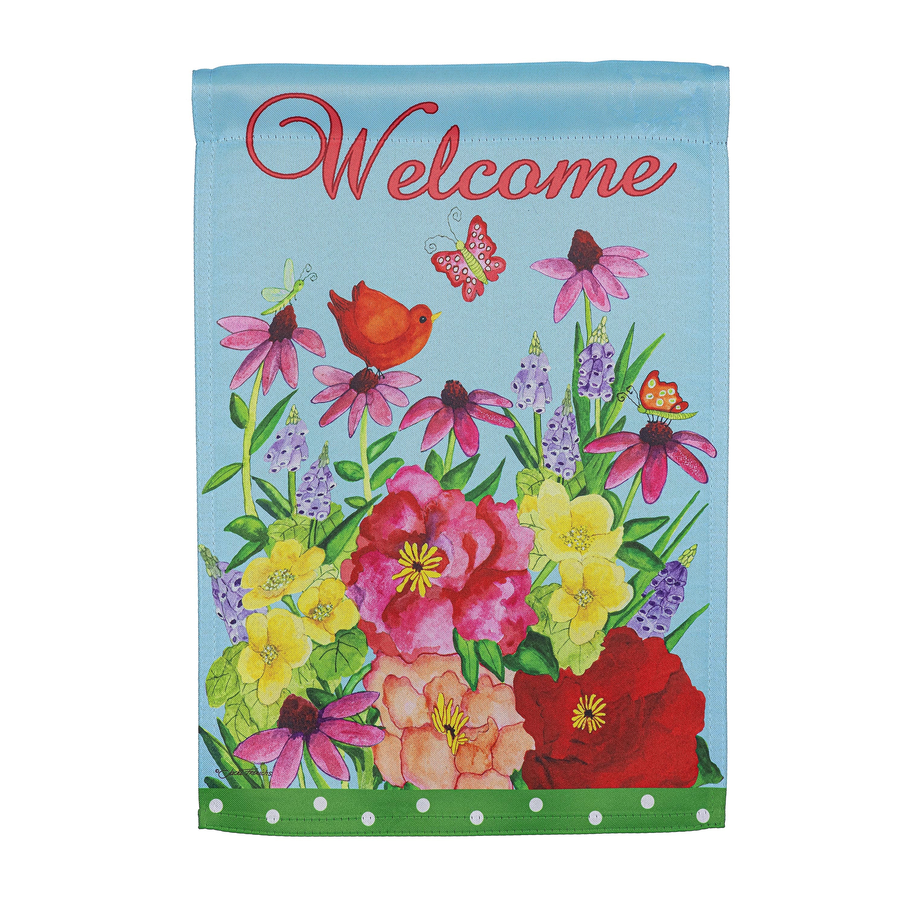 Spring Floral Suede Garden Flag - Sports Collectibles, Sports Memorabilia, Sports Fan Shop, Sports Gifts