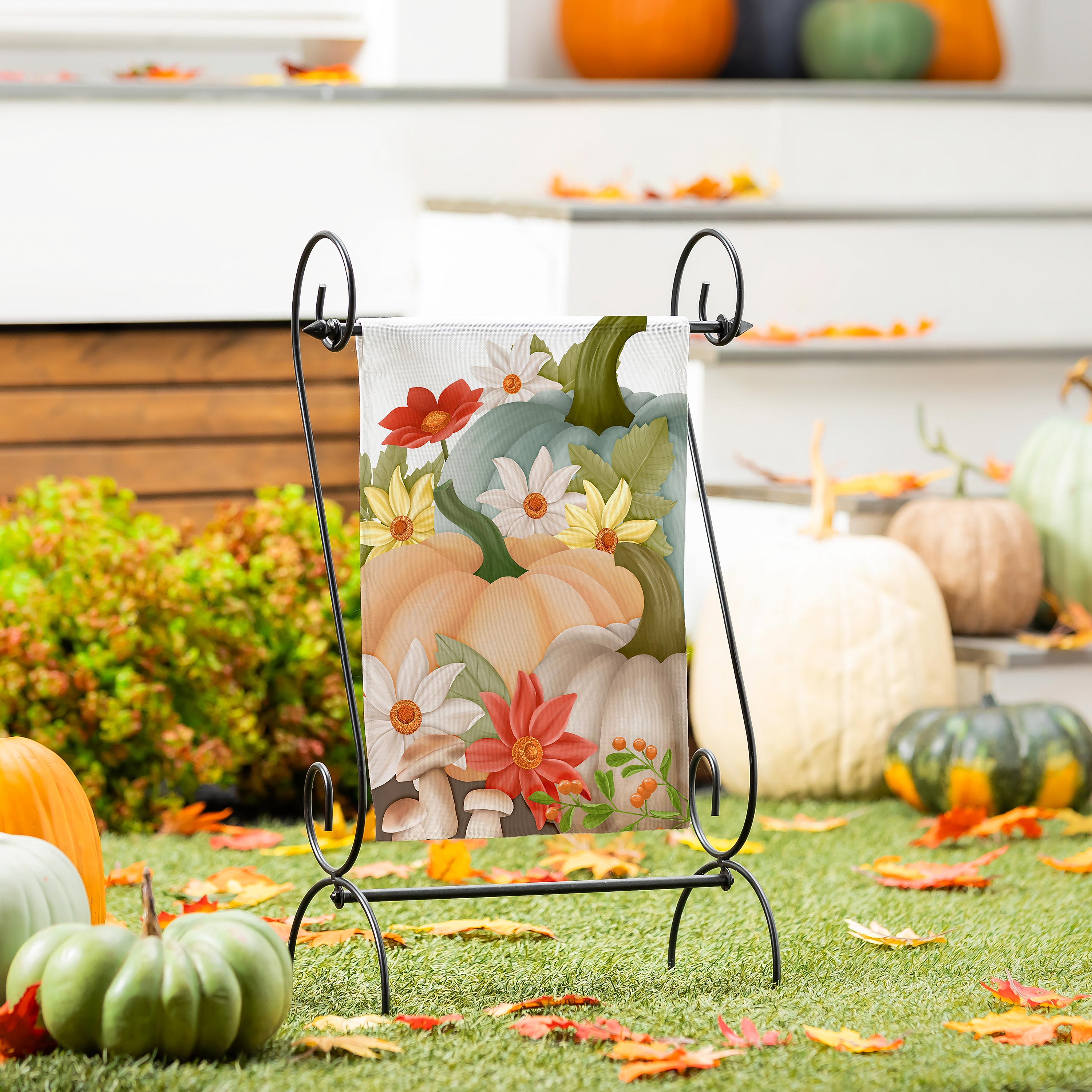 Pumpkin Patch Suede Garden Flag - Sports Collectibles, Sports Memorabilia, Sports Fan Shop, Sports Gifts