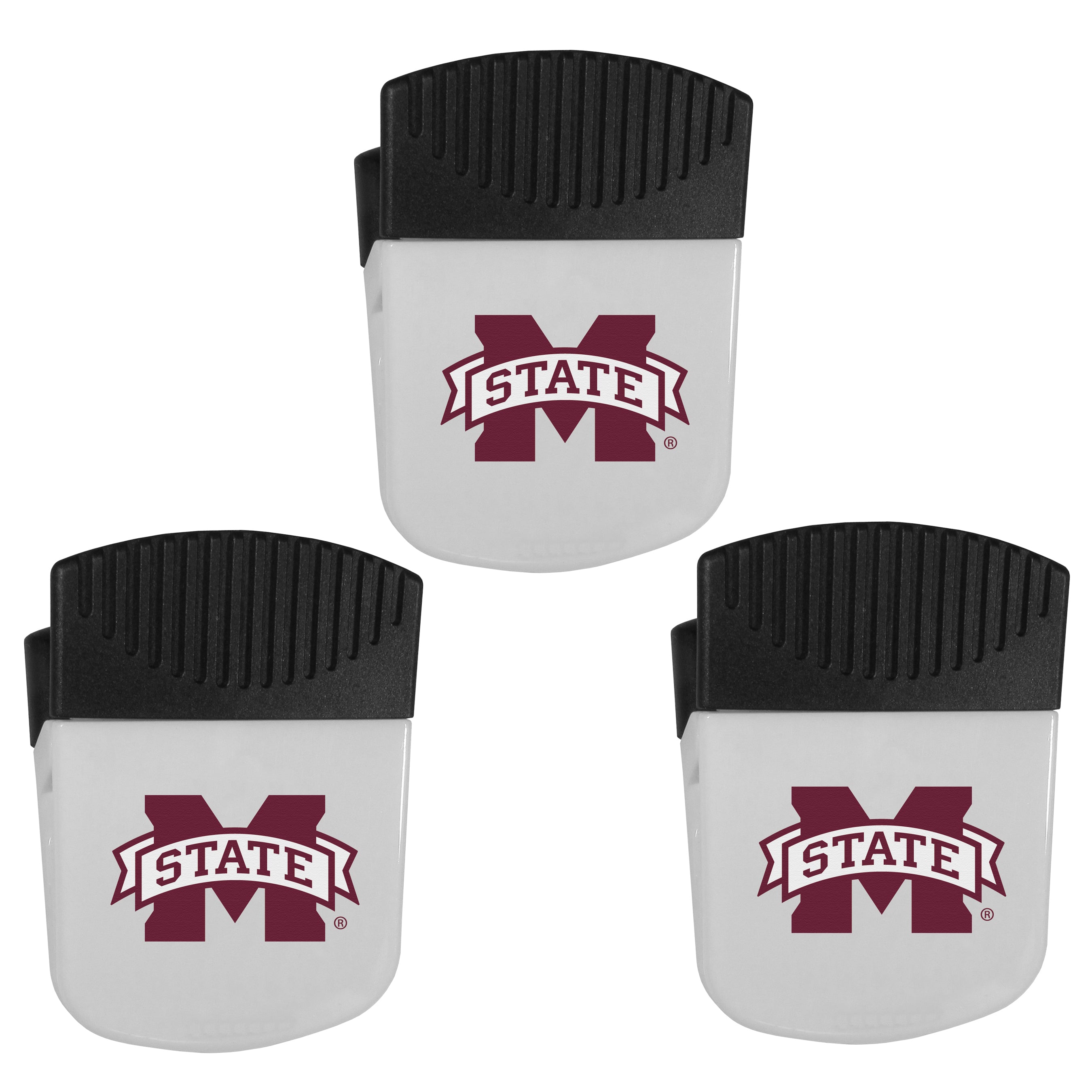 Mississippi St. Bulldogs Chip Clip Magnets, 3pk
