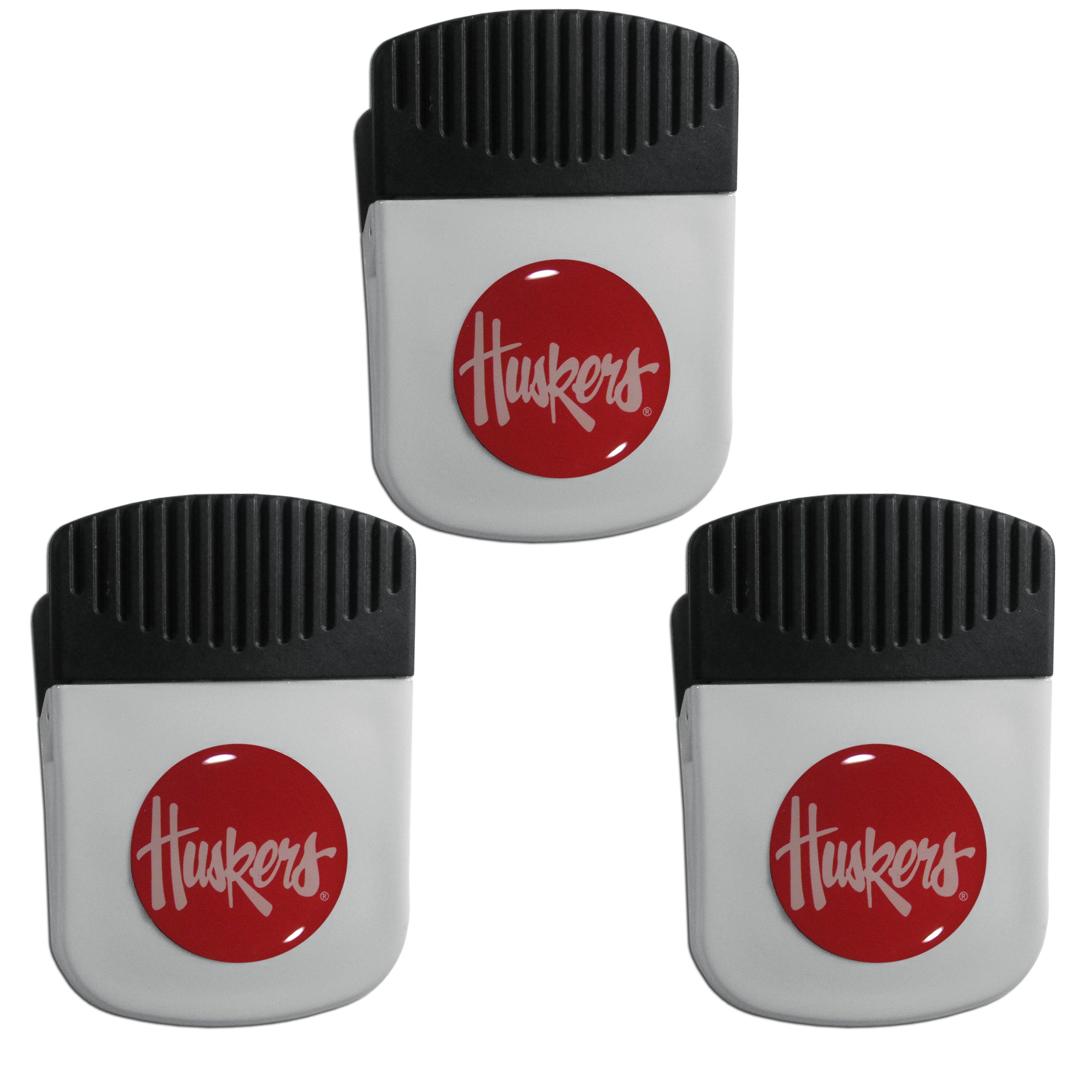 Nebraska Cornhuskers Chip Clip Magnet with Bottle Opener, 3pk