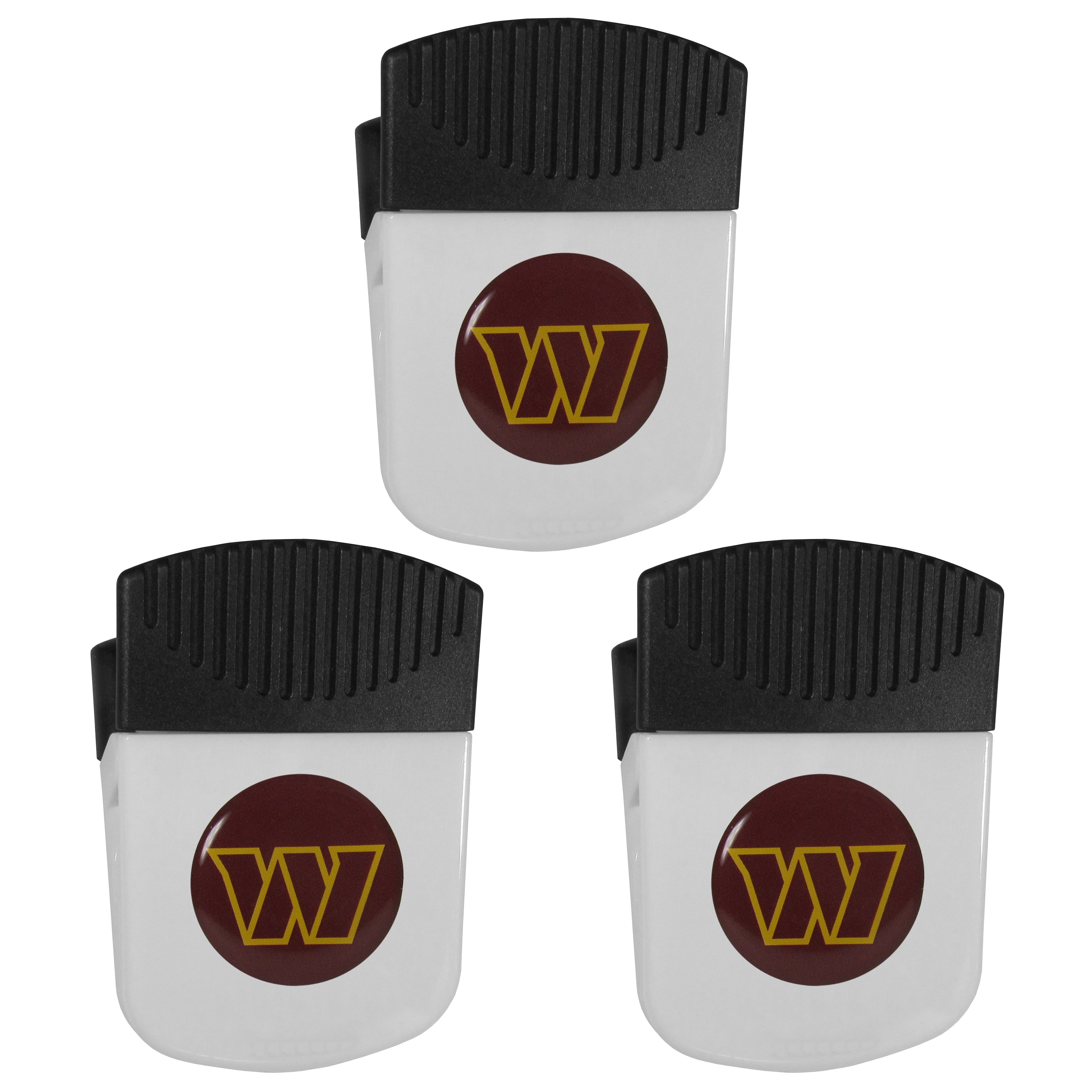 Washington Commanders Chip Clip Magnet with Bottle Opener, 3pk - Sports Collectibles, Sports Memorabilia, Sports Fan Shop, Sports Gifts