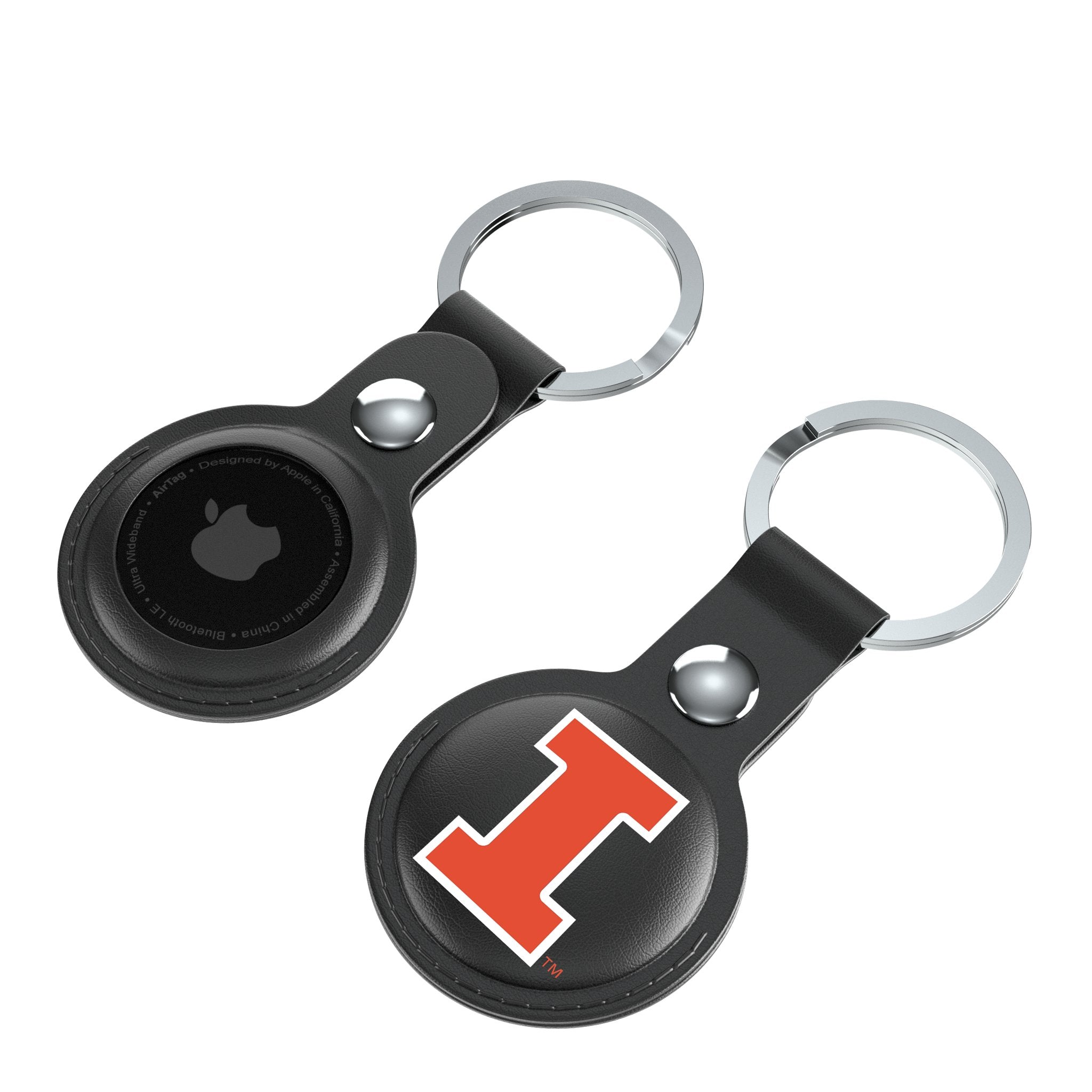 University of Illinois Fighting Illini Insignia Black Airtag Holder 2-Pack - Sports Gifts, Sports Memorabilia, Sports Collectibles, Fan Shop