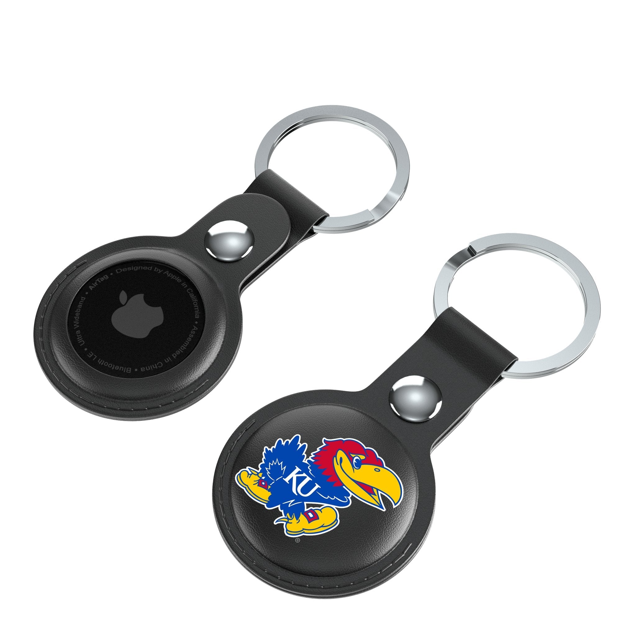 University of Kansas Jayhawks Insignia Black Airtag Holder 2-Pack - Sports Gifts, Sports Memorabilia, Sports Collectibles, Fan Shop