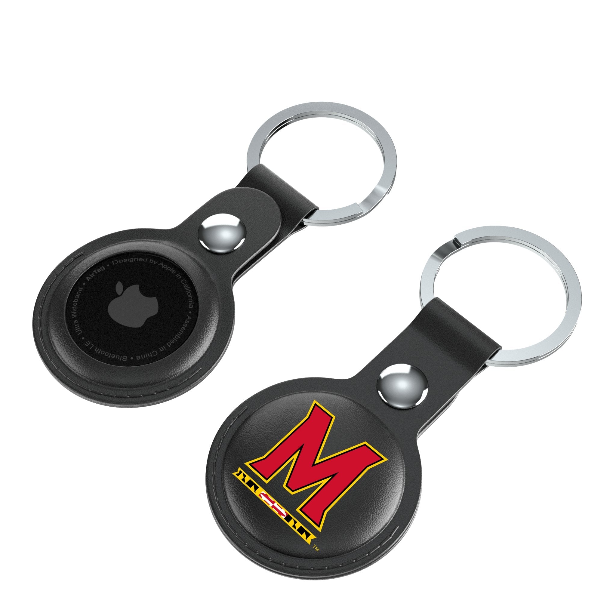 University of Maryland Terrapins Insignia Black Airtag Holder 2-Pack - Sports Gifts, Sports Memorabilia, Sports Collectibles, Fan Shop