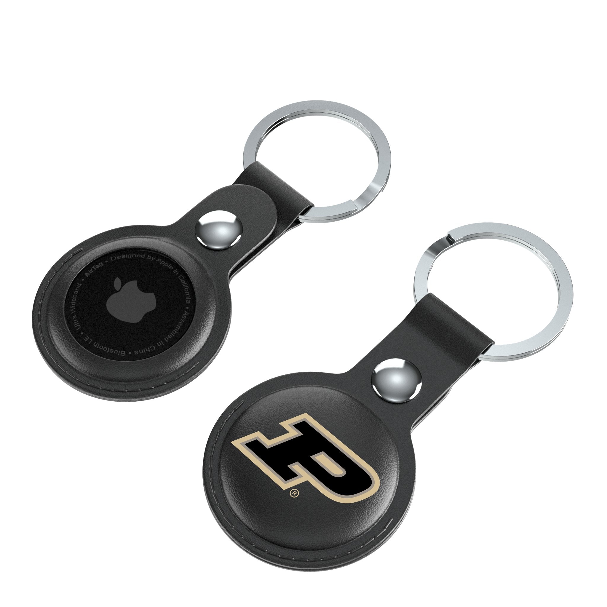 Purdue University Boilermakers Insignia Black Airtag Holder 2-Pack - Sports Gifts, Sports Memorabilia, Sports Collectibles, Fan Shop