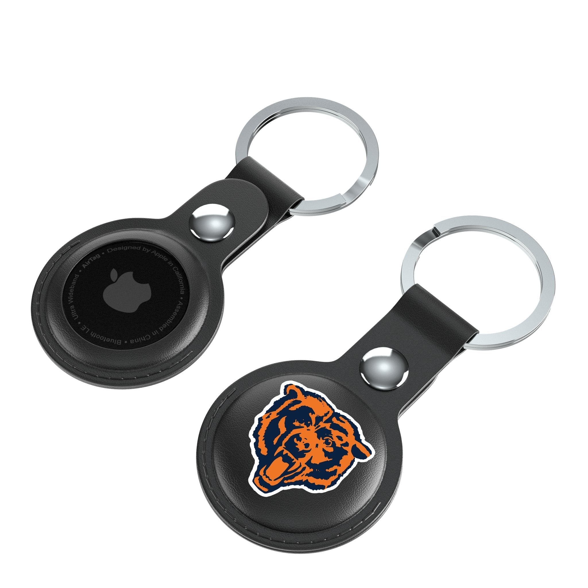 Chicago Bears 1946 Historic Collection Insignia Black Airtag Holder 2-Pack - Sports Gifts, Sports Memorabilia, Sports Collectibles, Fan Shop