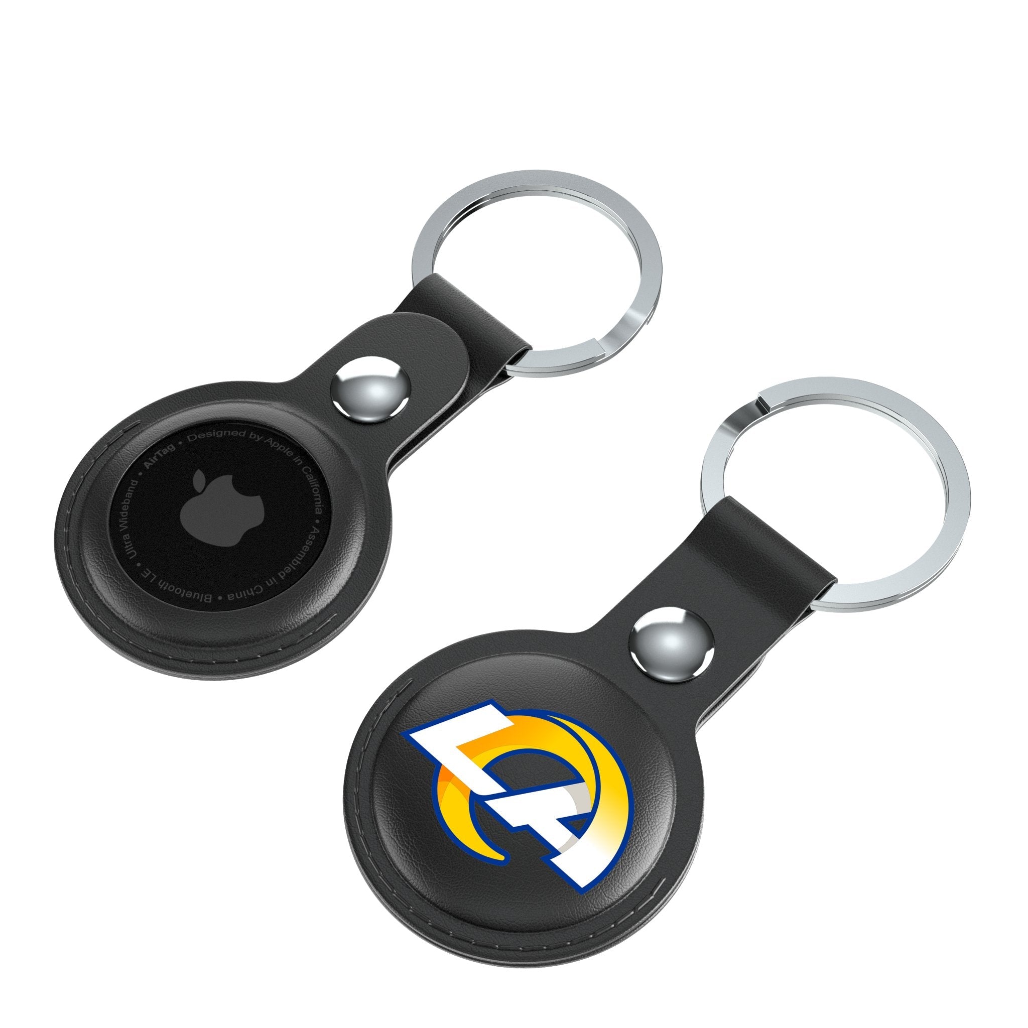 Los Angeles Rams Insignia Black Airtag Holder 2-Pack - Sports Gifts, Sports Memorabilia, Sports Collectibles, Fan Shop