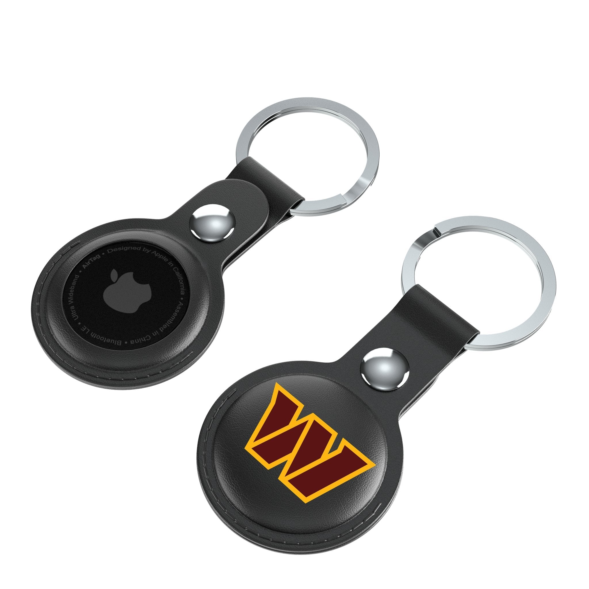 Washington Commanders Insignia Black Airtag Holder 2-Pack - Sports Gifts, Sports Memorabilia, Sports Collectibles, Fan Shop