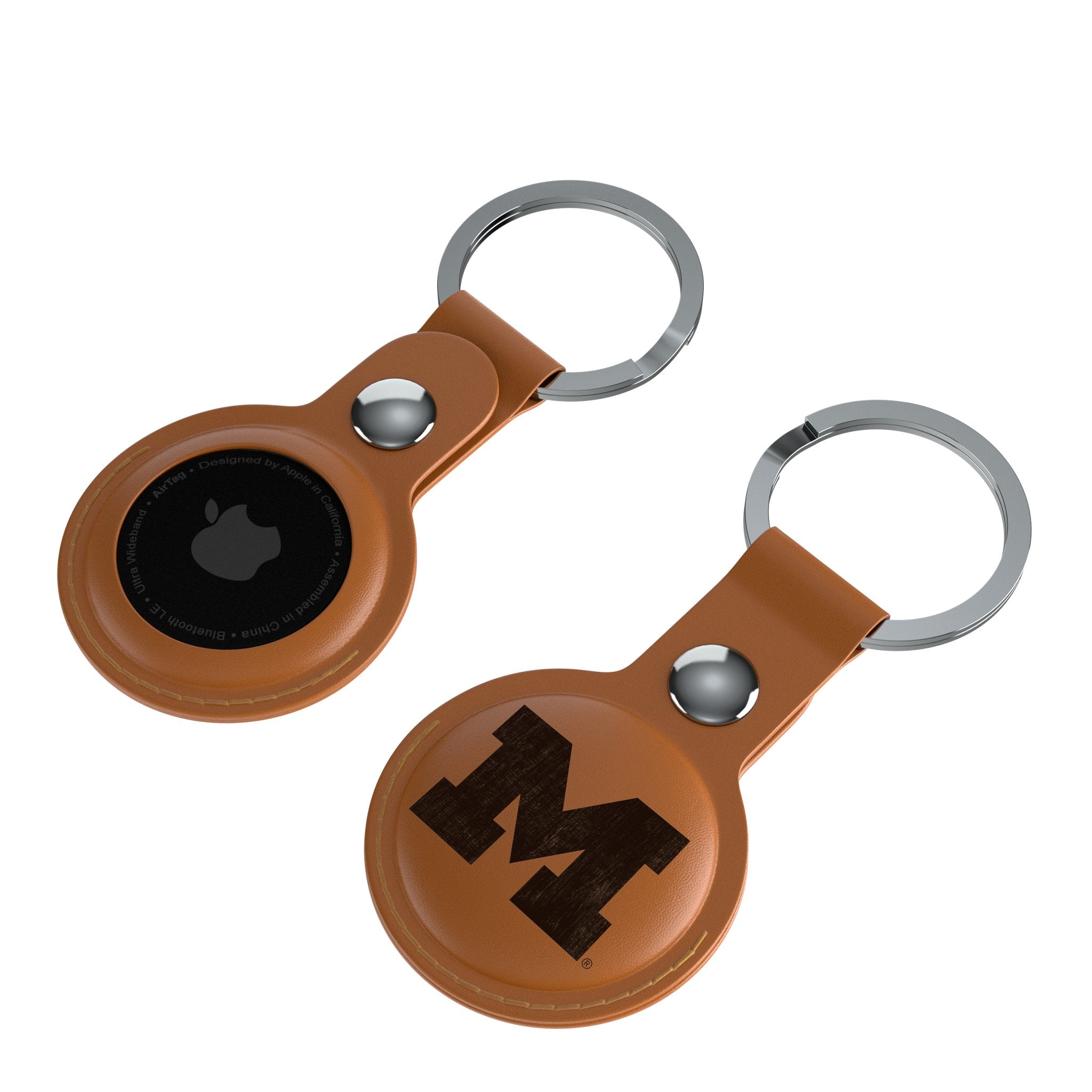 University of Michigan Wolverines Burn Brown Airtag Holder 2-Pack - Sports Gifts, Sports Memorabilia, Sports Collectibles, Fan Shop