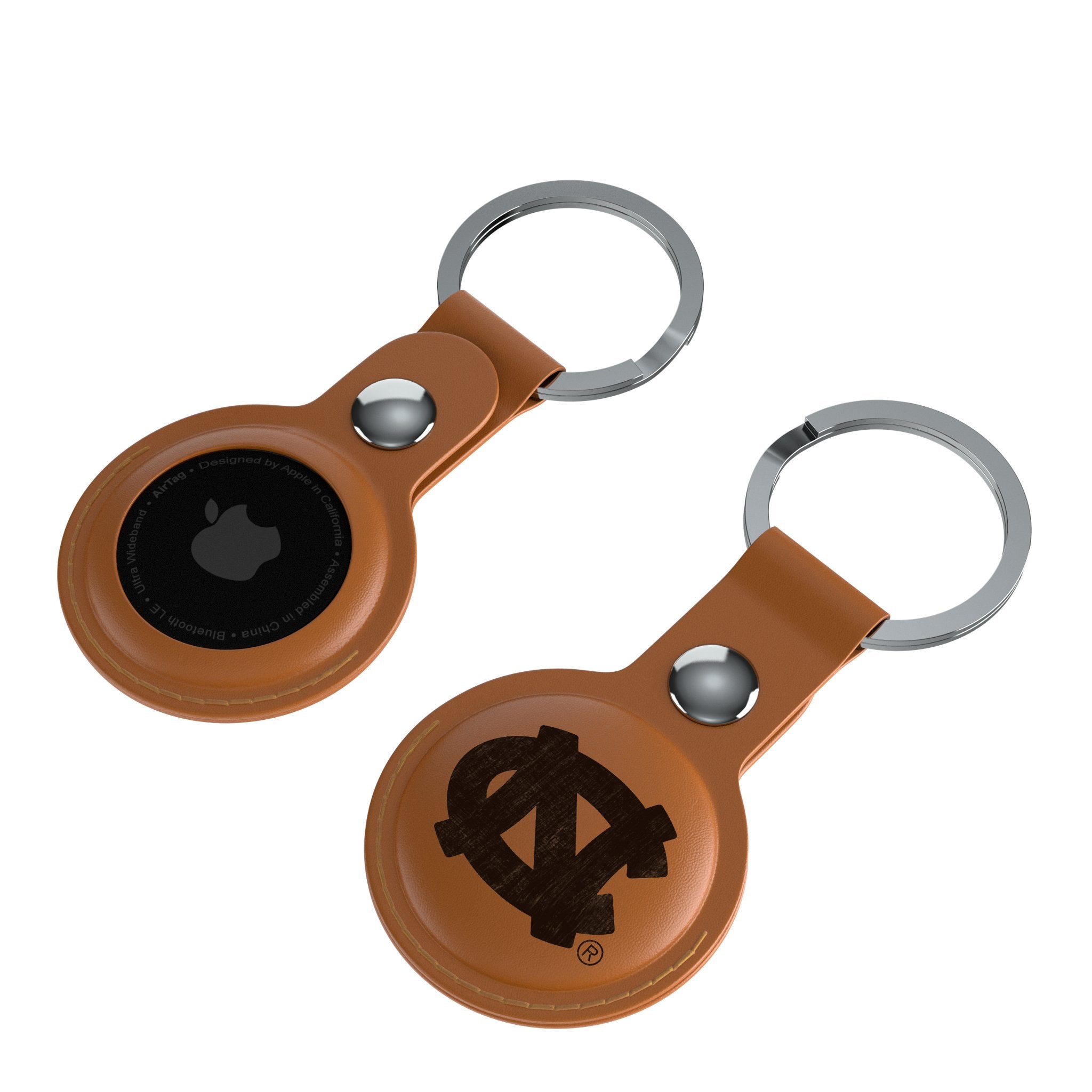 University of North Carolina Tar Heels Burn Brown Airtag Holder 2-Pack - Sports Gifts, Sports Memorabilia, Sports Collectibles, Fan Shop