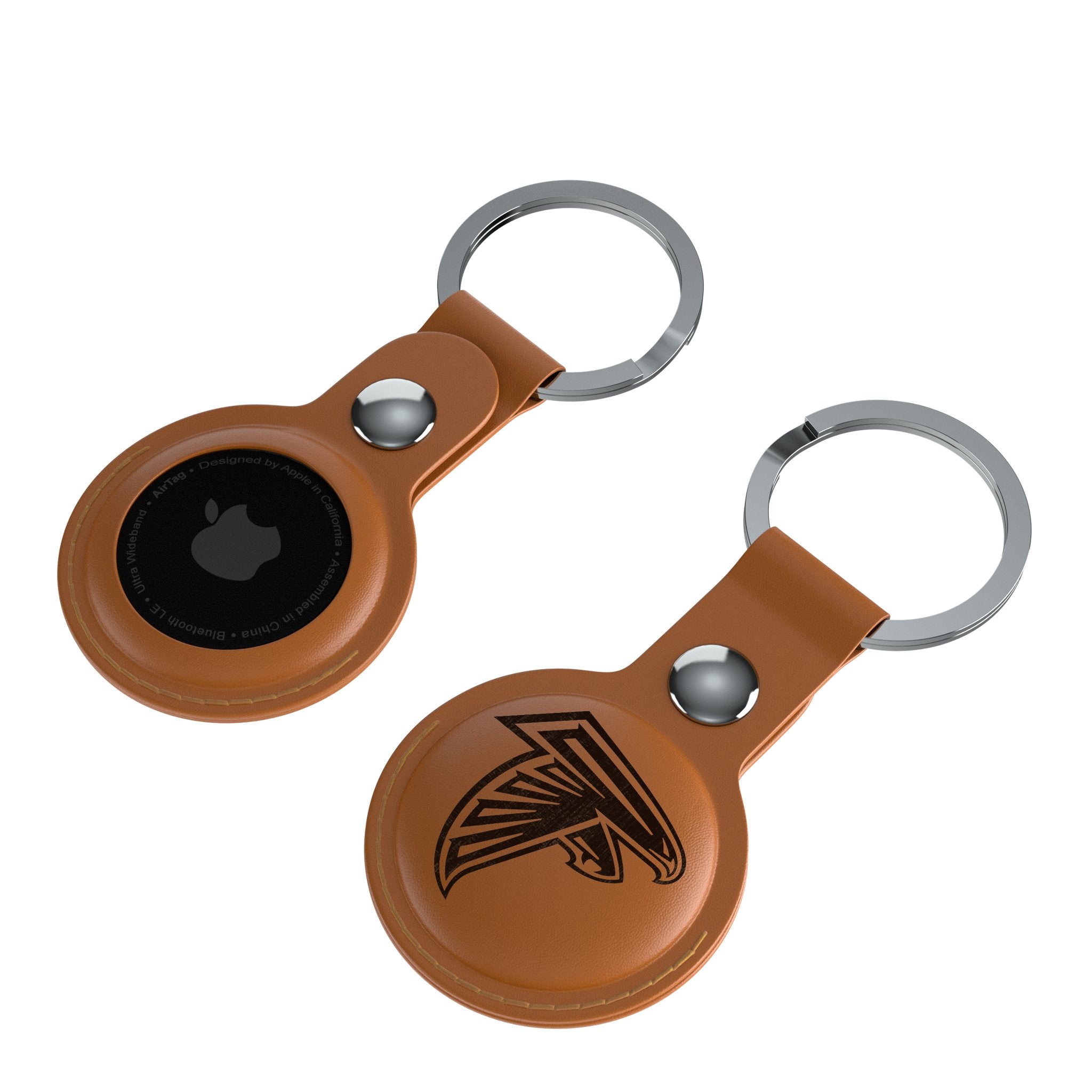 Atlanta Falcons Burn Brown Airtag Holder 2-Pack - Sports Gifts, Sports Memorabilia, Sports Collectibles, Fan Shop