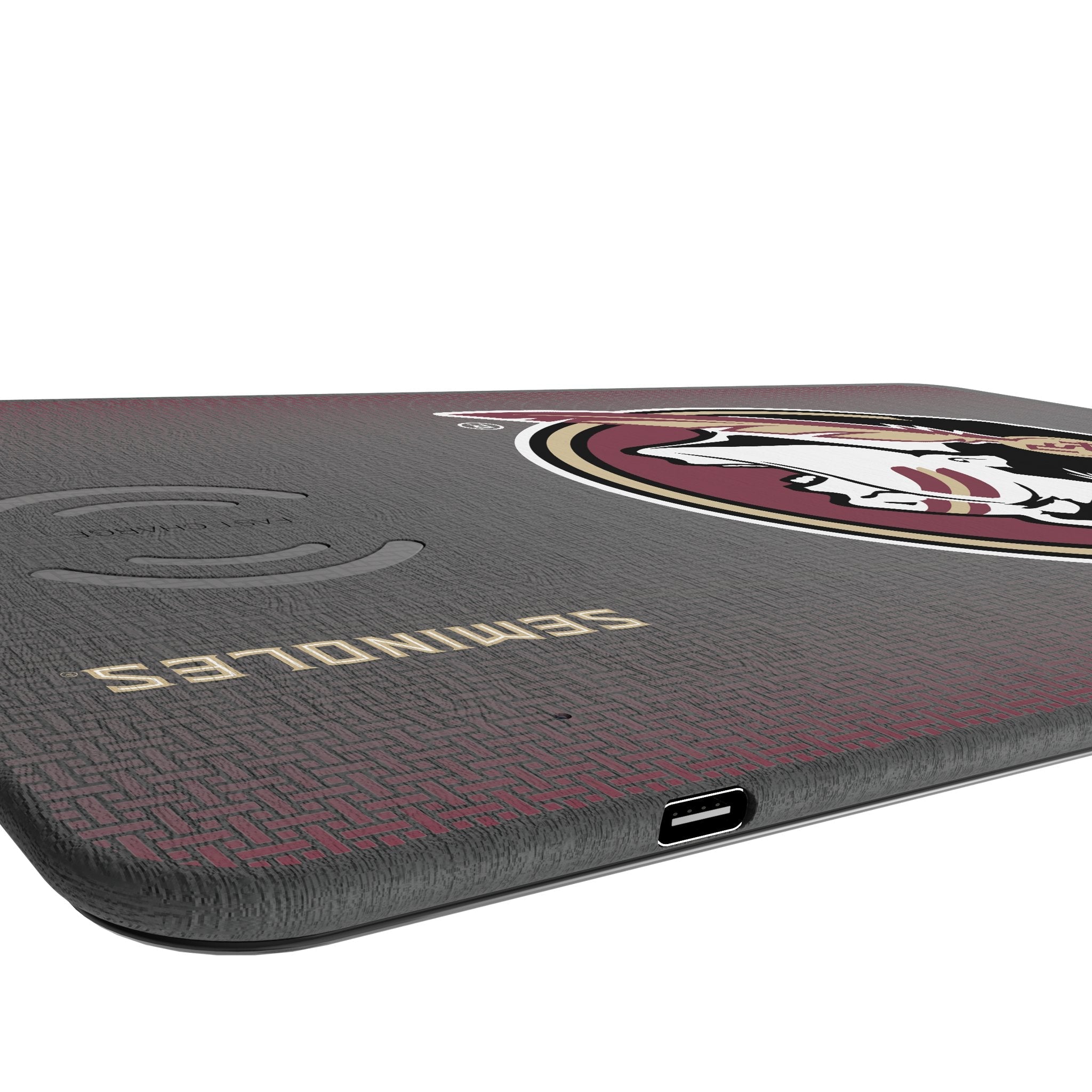 Florida State University Seminoles Linen 15-Watt Wireless Charger and Mouse Pad - Sports Gifts, Sports Memorabilia, Sports Collectibles, Fan Shop