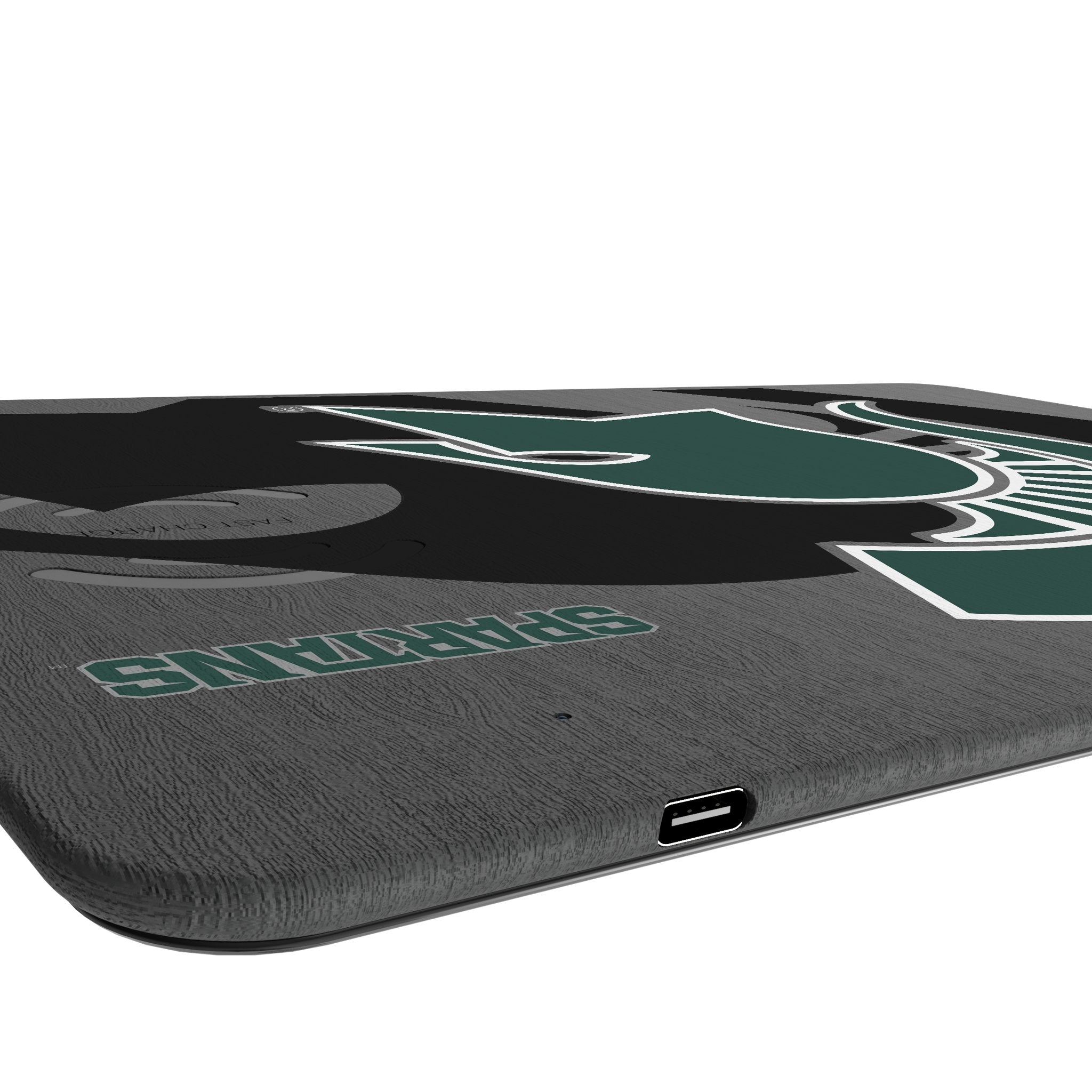 Michigan State University Spartans Monocolor Tilt 15-Watt Wireless Charger and Mouse Pad - Sports Gifts, Sports Memorabilia, Sports Collectibles, Fan Shop