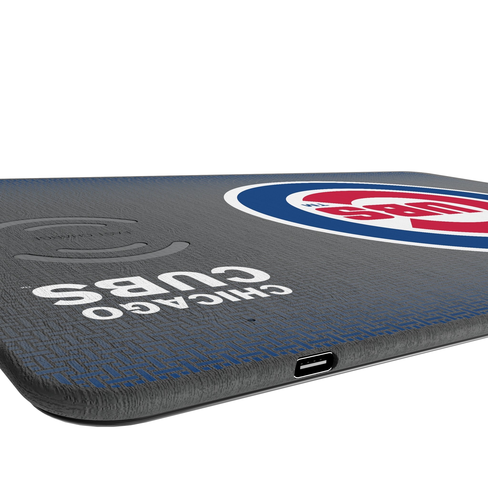 Chicago Cubs Linen 15-Watt Wireless Charger and Mouse Pad - Sports Gifts, Sports Memorabilia, Sports Collectibles, Fan Shop