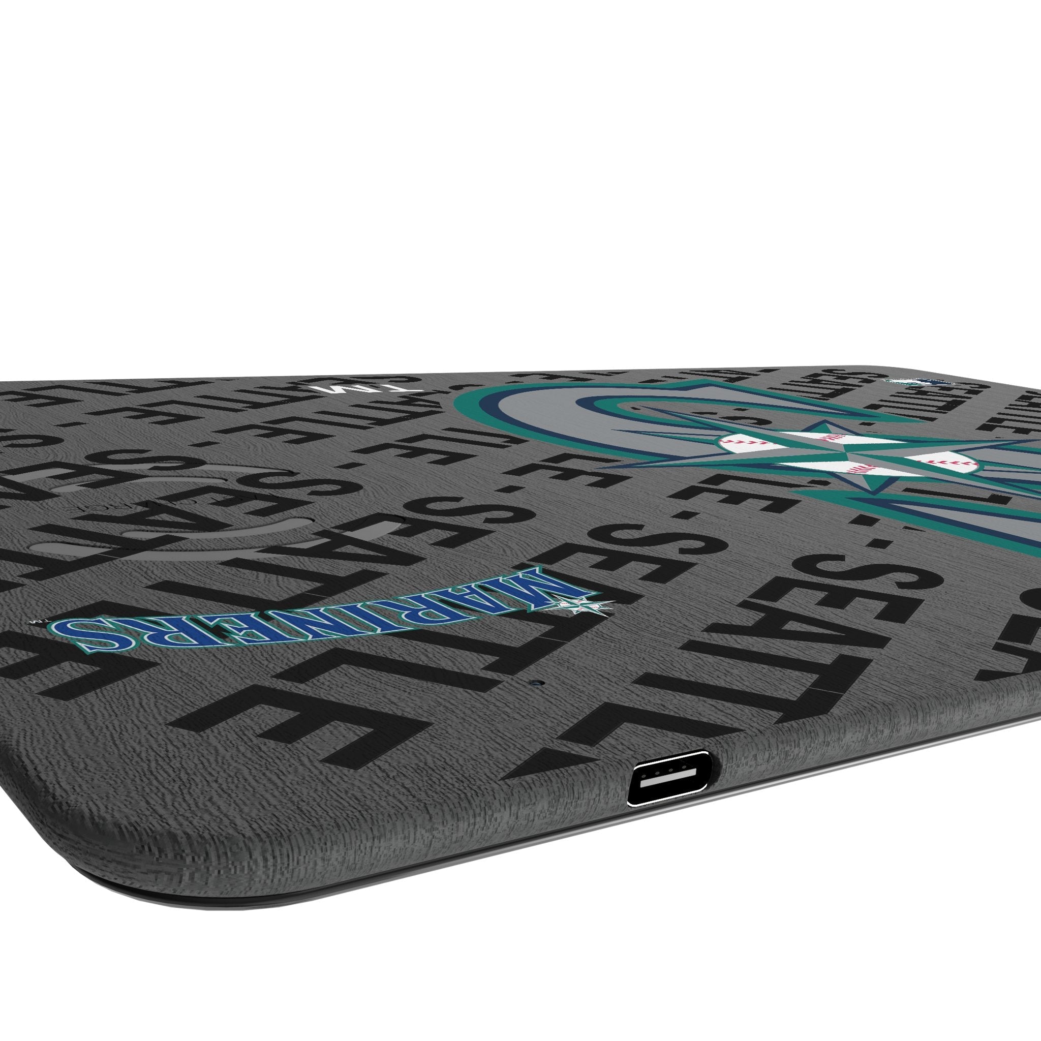 Seattle Mariners Monocolor Tilt 15-Watt Wireless Charger and Mouse Pad - Sports Gifts, Sports Memorabilia, Sports Collectibles, Fan Shop