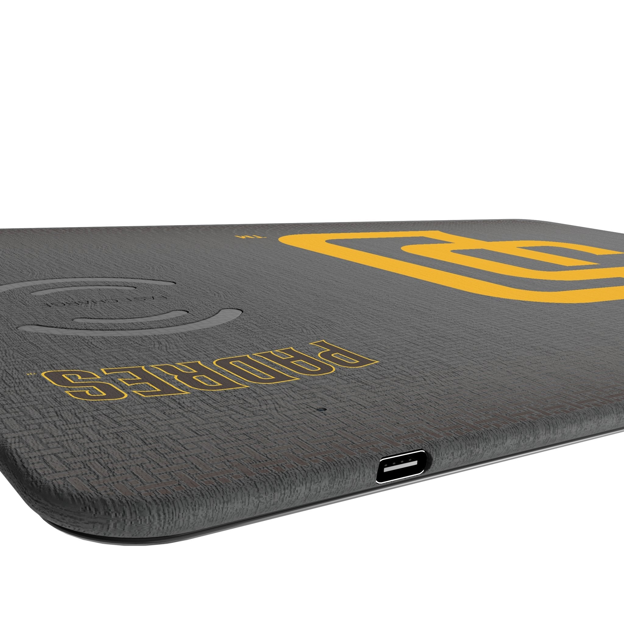 San Diego Padres Linen 15-Watt Wireless Charger and Mouse Pad - Sports Gifts, Sports Memorabilia, Sports Collectibles, Fan Shop