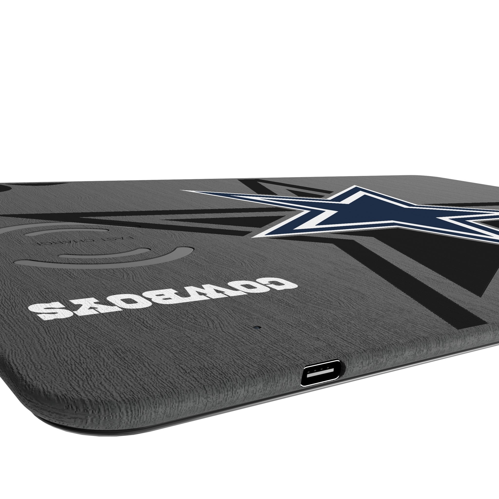 Dallas Cowboys Monocolor Tilt 15-Watt Wireless Charger and Mouse Pad - Sports Gifts, Sports Memorabilia, Sports Collectibles, Fan Shop
