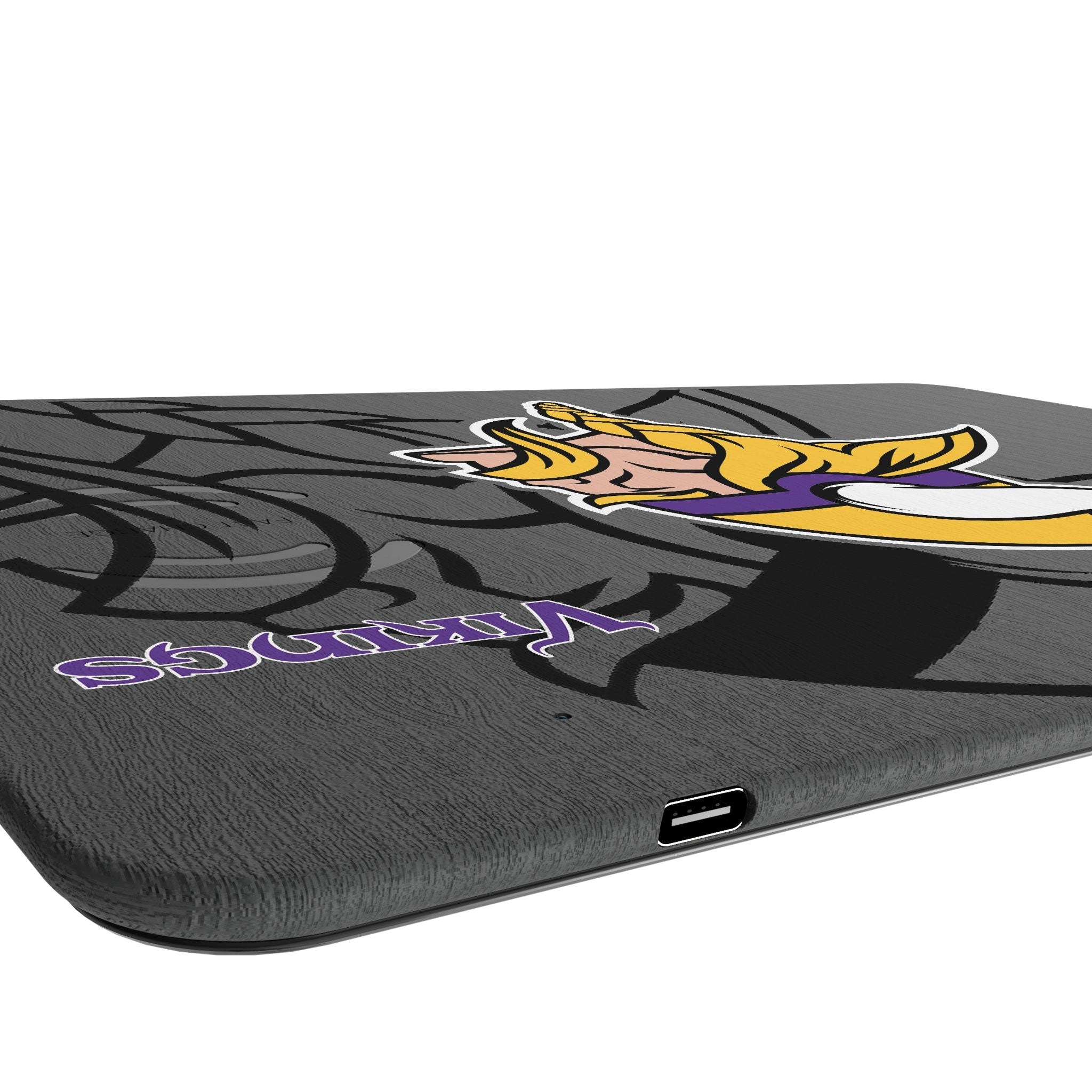 Minnesota Vikings Monocolor Tilt 15-Watt Wireless Charger and Mouse Pad - Sports Gifts, Sports Memorabilia, Sports Collectibles, Fan Shop