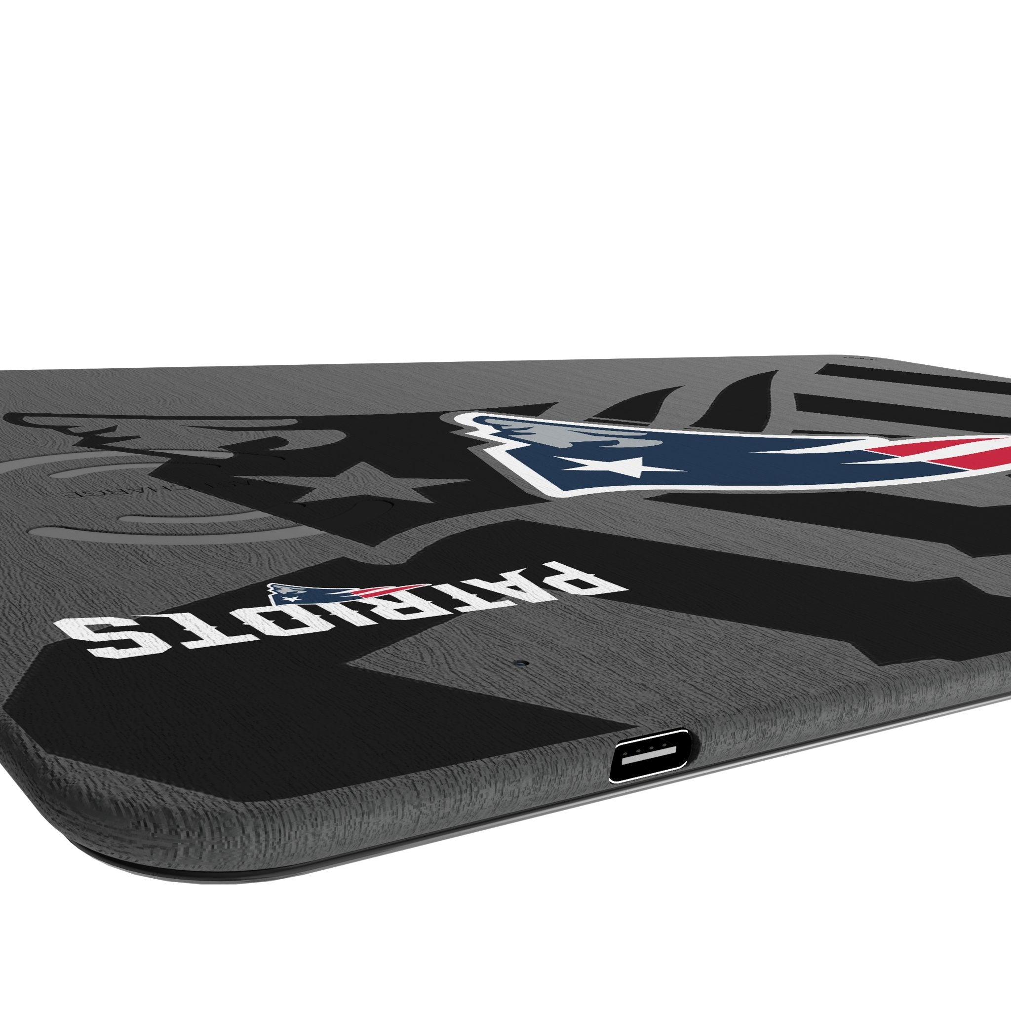 New England Patriots Monocolor Tilt 15-Watt Wireless Charger and Mouse Pad - Sports Gifts, Sports Memorabilia, Sports Collectibles, Fan Shop