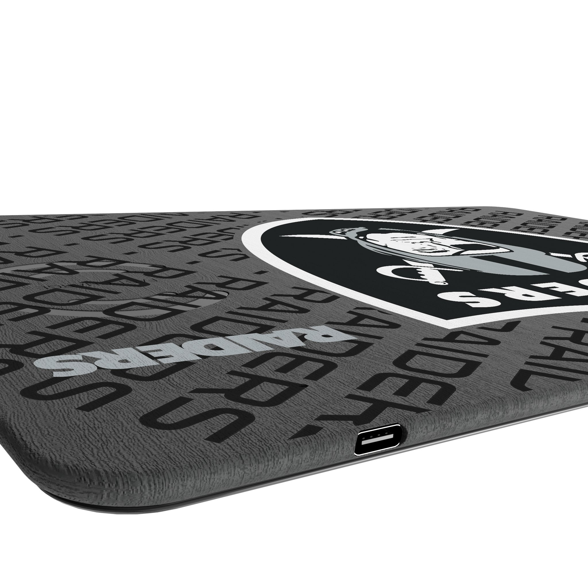 Las Vegas Raiders Monocolor Tilt 15-Watt Wireless Charger and Mouse Pad - Sports Gifts, Sports Memorabilia, Sports Collectibles, Fan Shop