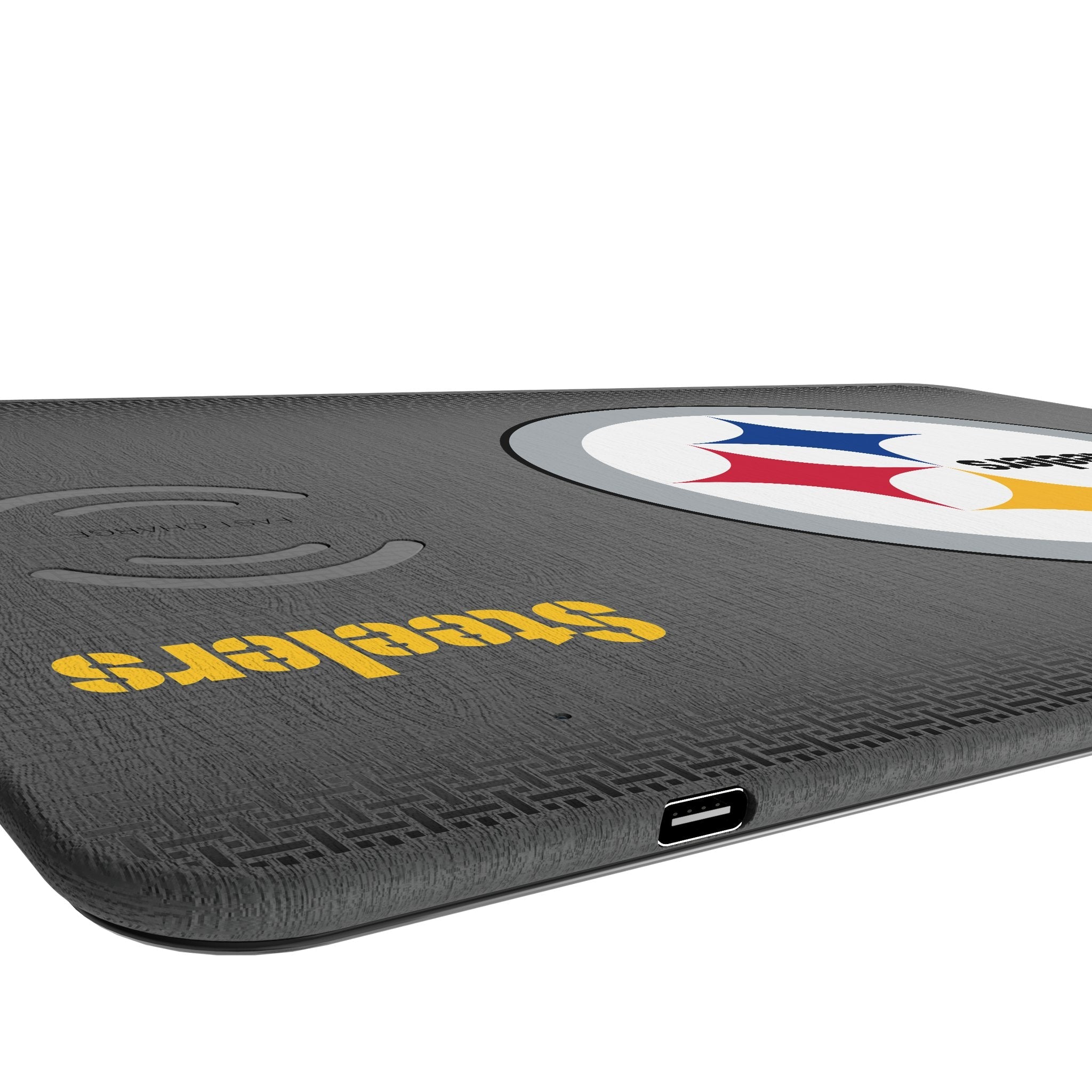 Pittsburgh Steelers Linen 15-Watt Wireless Charger and Mouse Pad - Sports Gifts, Sports Memorabilia, Sports Collectibles, Fan Shop