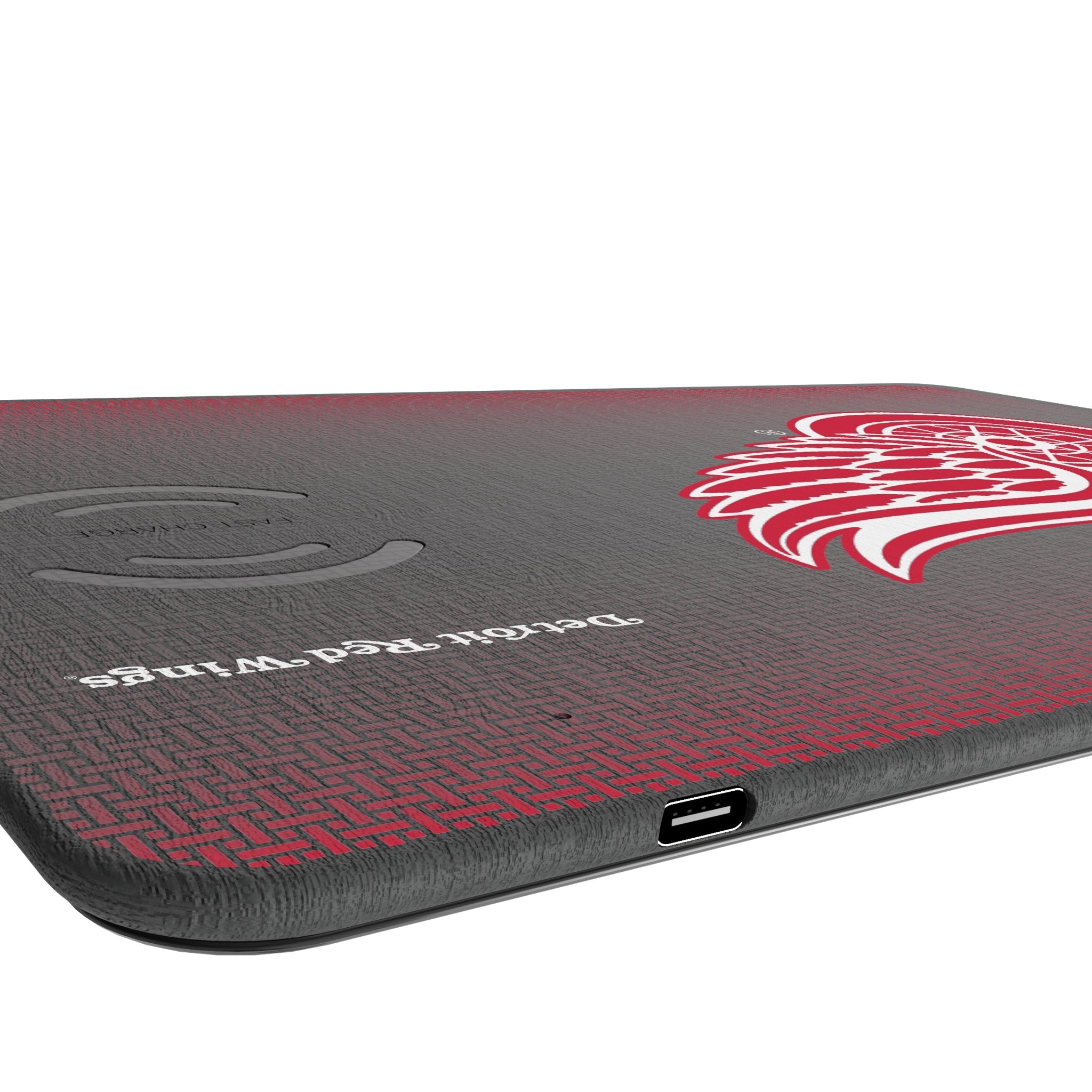 Detroit Red Wings Linen 15-Watt Wireless Charger and Mouse Pad - Sports Gifts, Sports Memorabilia, Sports Collectibles, Fan Shop