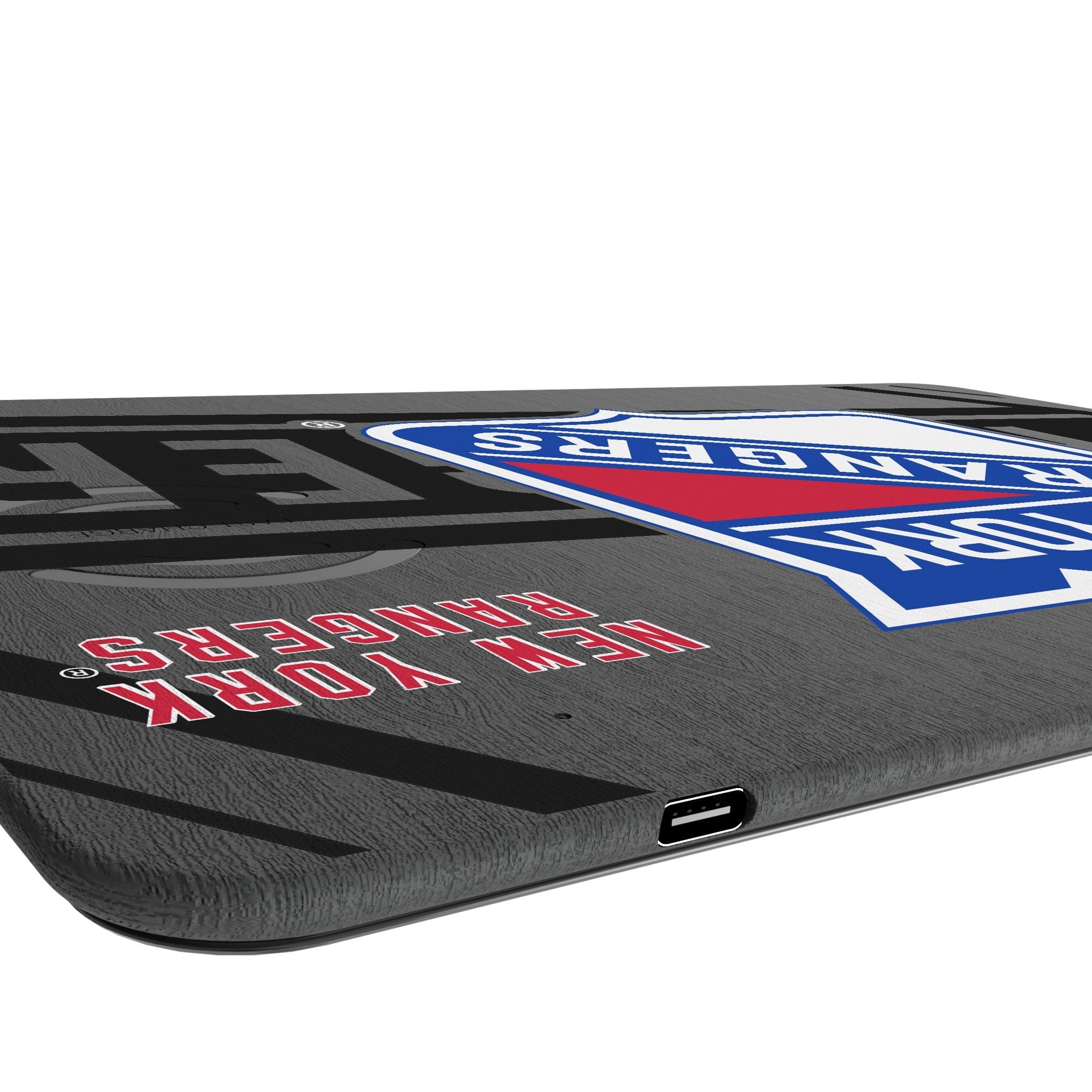 New York Rangers Monocolor Tilt 15-Watt Wireless Charger and Mouse Pad - Sports Gifts, Sports Memorabilia, Sports Collectibles, Fan Shop