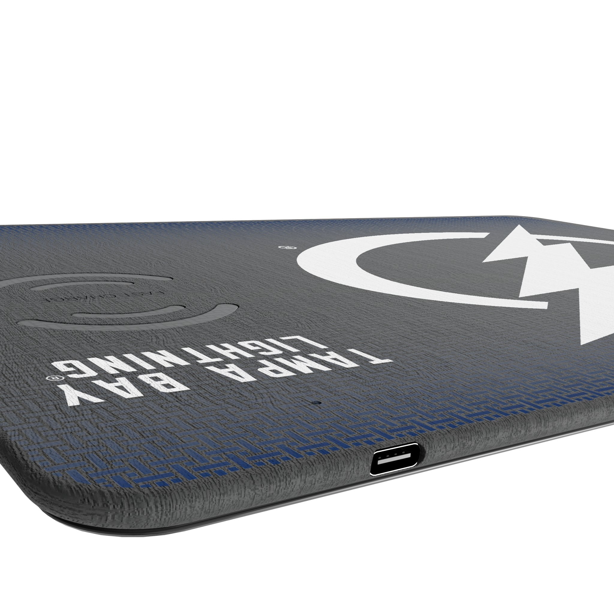 Tampa Bay Lightning Linen 15-Watt Wireless Charger and Mouse Pad - Sports Gifts, Sports Memorabilia, Sports Collectibles, Fan Shop