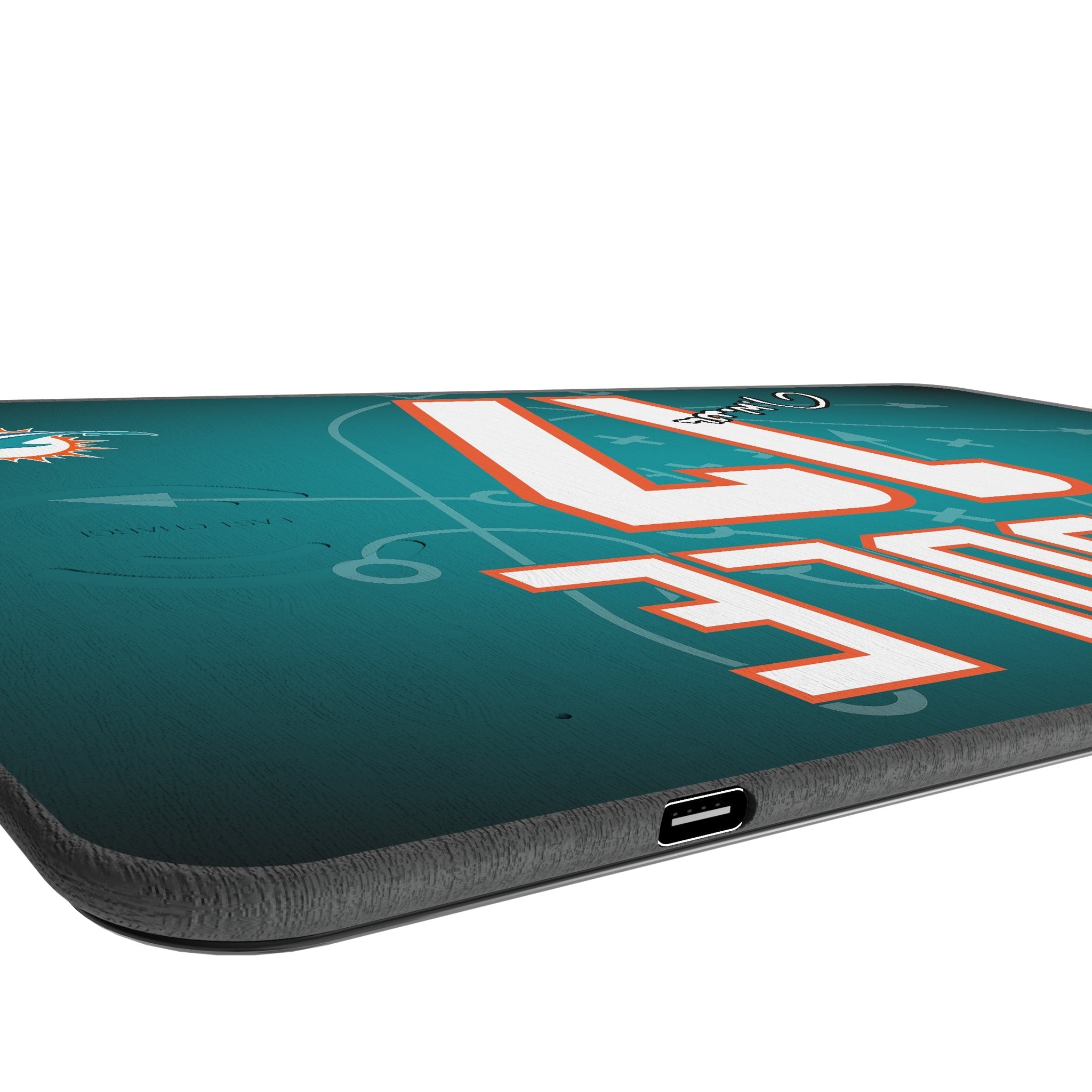 Jaylen Waddle Miami Dolphins 17 Game Tactic 15-Watt Wireless Charger and Mouse Pad - Sports Gifts, Sports Memorabilia, Sports Collectibles, Fan Shop