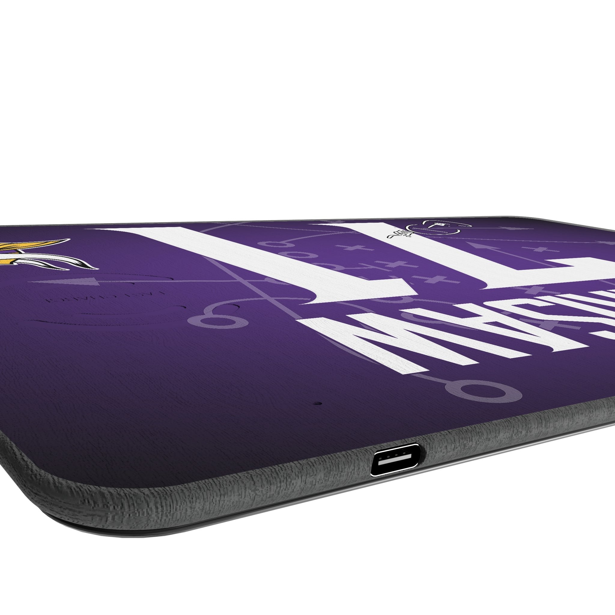 Christian Darrisaw Minnesota Vikings 71 Game Tactic 15-Watt Wireless Charger and Mouse Pad - Sports Gifts, Sports Memorabilia, Sports Collectibles, Fan Shop
