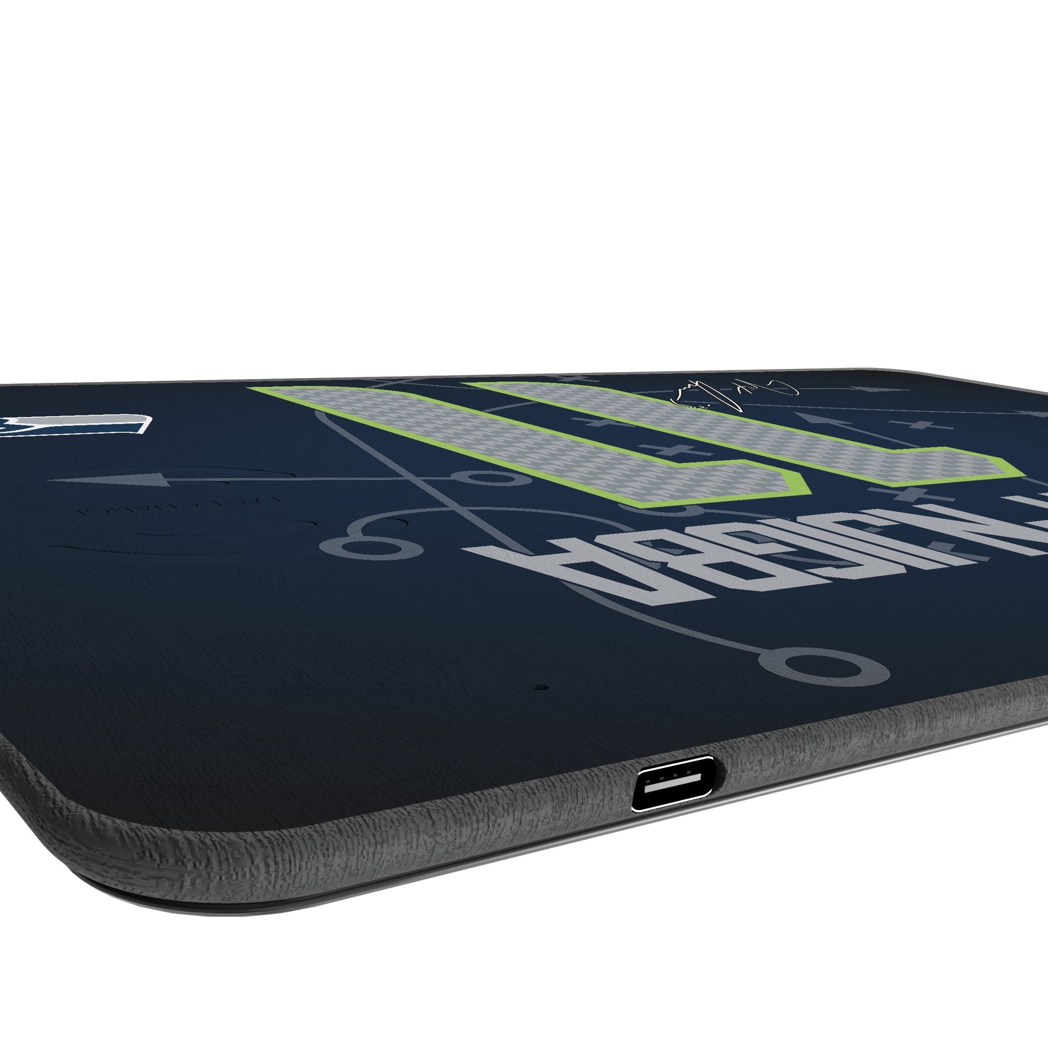 Jaxon Smith-Njigba Seattle Seahawks 11 Game Tactic 15-Watt Wireless Charger and Mouse Pad - Sports Gifts, Sports Memorabilia, Sports Collectibles, Fan Shop