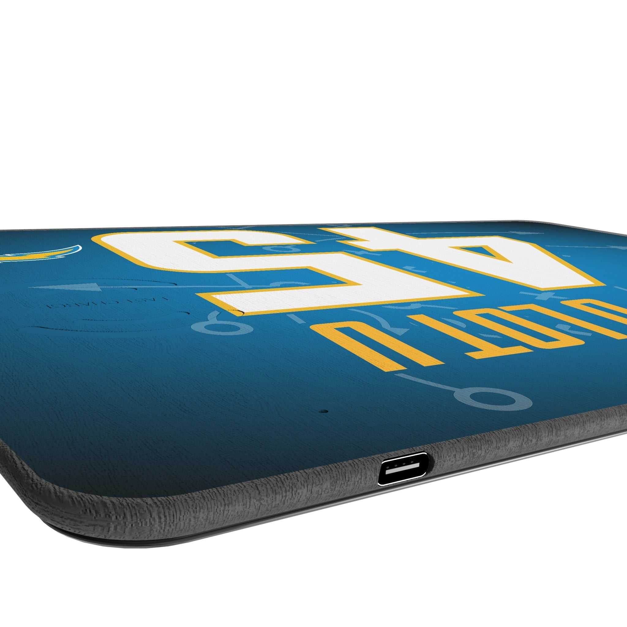 Tuli Tuipulotu Los Angeles Chargers 45 Game Tactic 15-Watt Wireless Charger and Mouse Pad - Sports Gifts, Sports Memorabilia, Sports Collectibles, Fan Shop