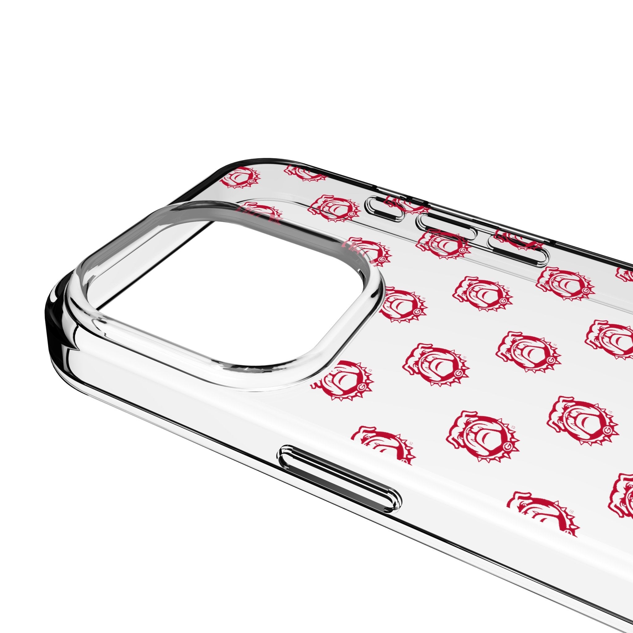 University of Georgia Bulldogs Uga Fashion Pattern Clear Phone Case for Apple iPhone - Sports Gifts, Sports Memorabilia, Sports Collectibles, Fan Shop