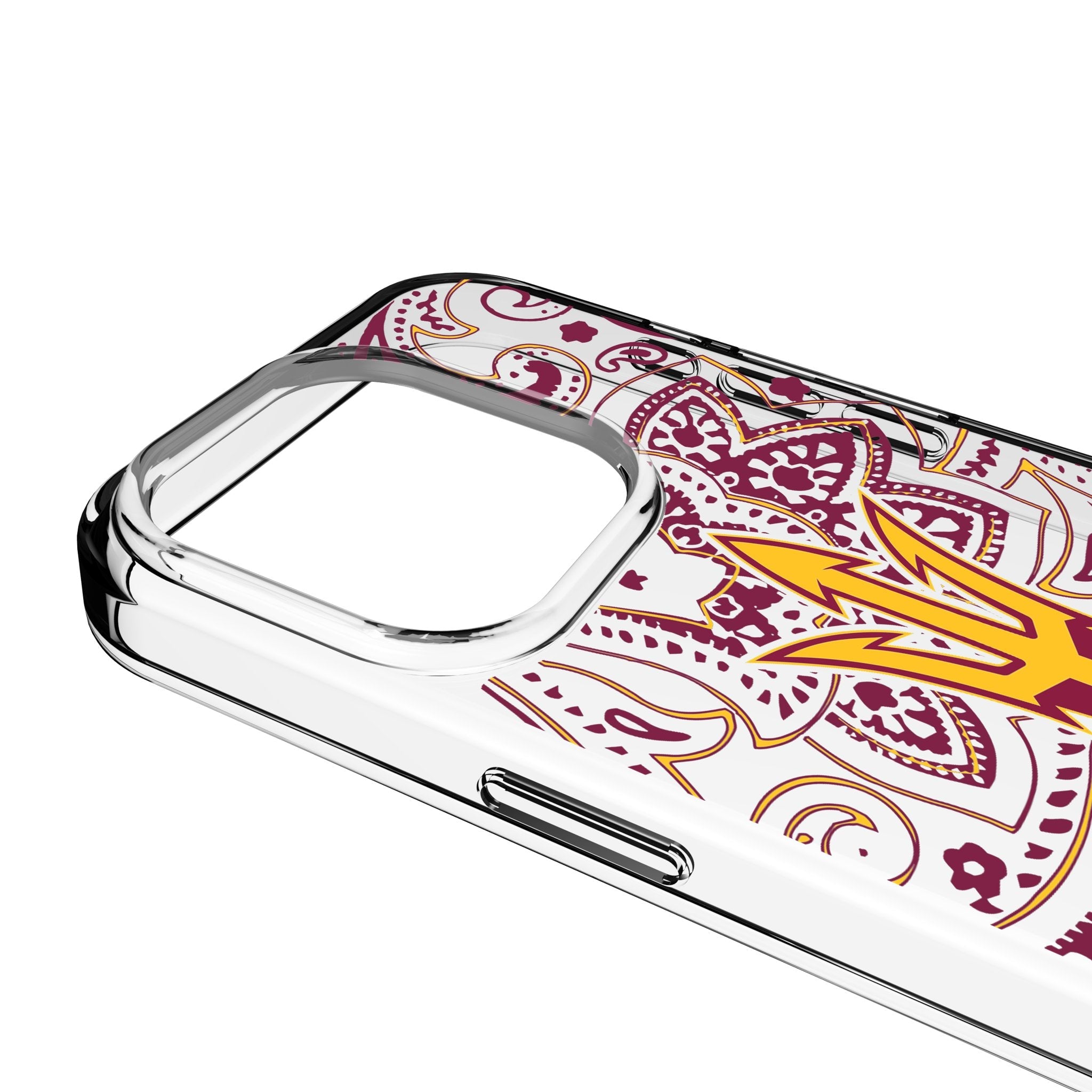 Arizona State University Sun Devils Paisley Clear Phone Case for Apple iPhone - Sports Gifts, Sports Memorabilia, Sports Collectibles, Fan Shop