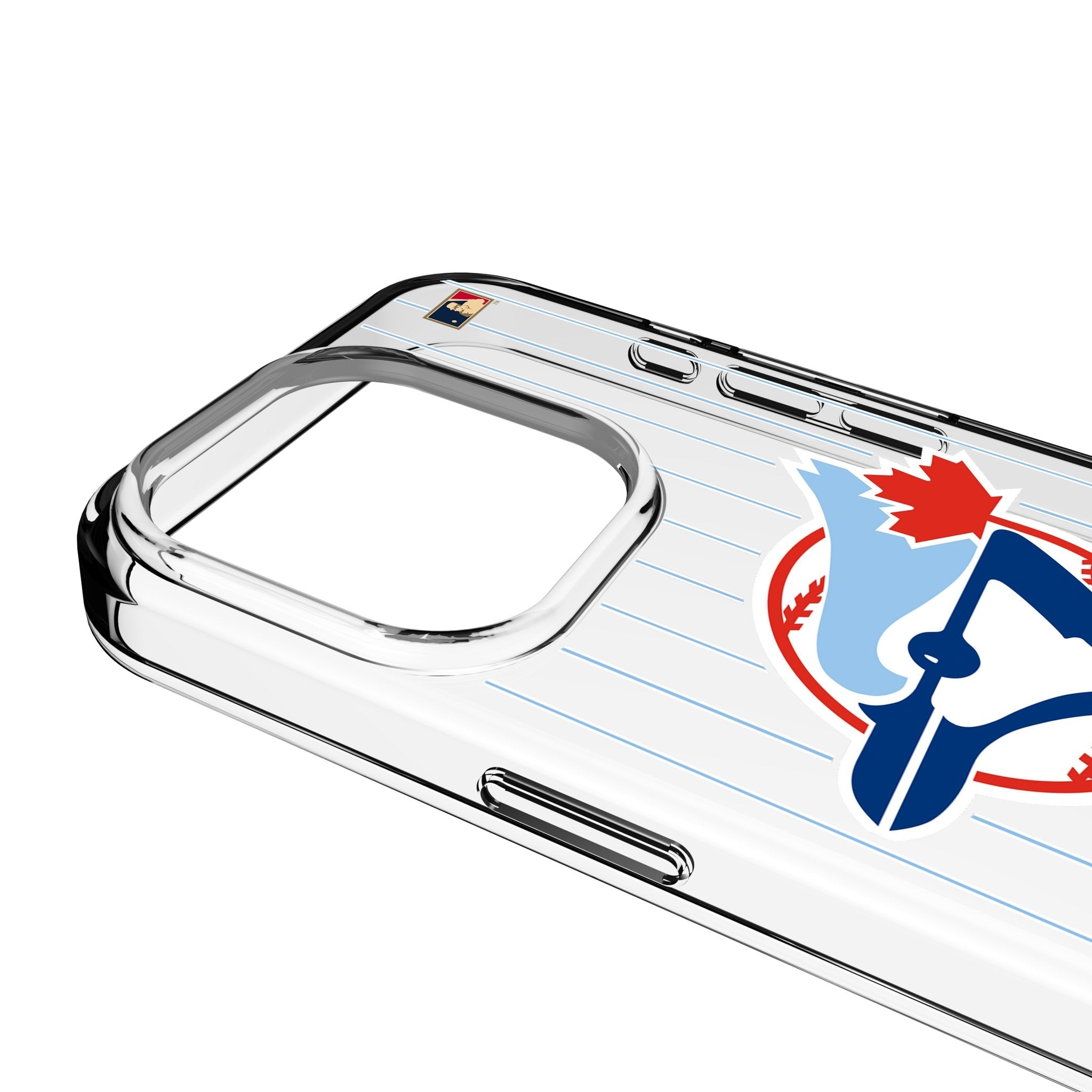 Toronto Blue Jays 1977-1988 - Cooperstown Collection Pinstripe Clear Phone Case for Apple iPhone - Sports Gifts, Sports Memorabilia, Sports Collectibles, Fan Shop