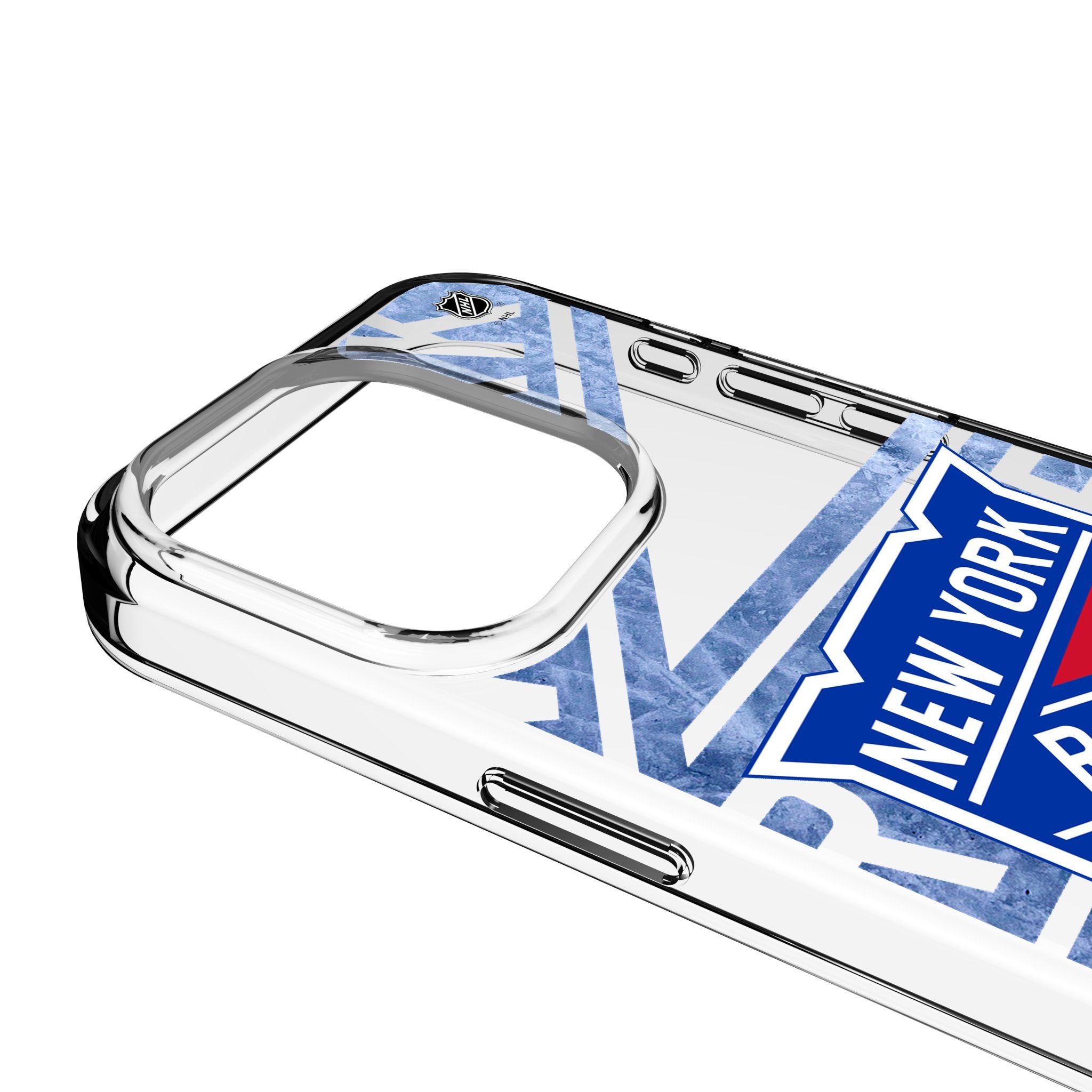 New York Rangers Ice Tilt Clear Phone Case for Apple iPhone - Sports Gifts, Sports Memorabilia, Sports Collectibles, Fan Shop
