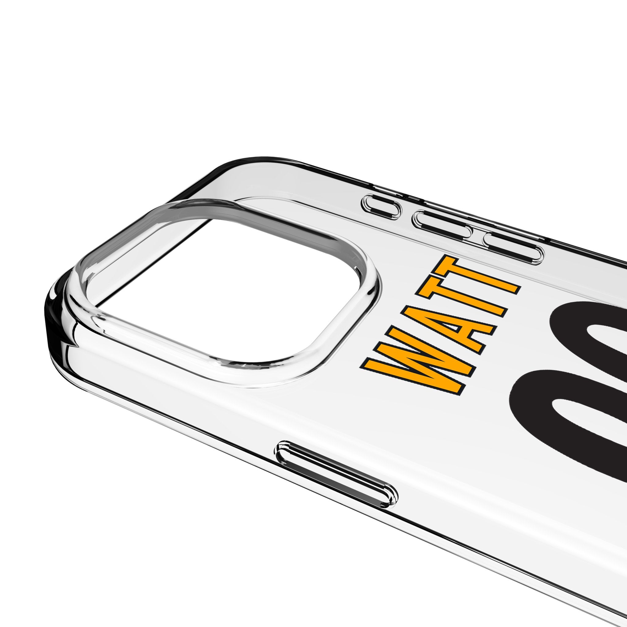 T.J. Watt Pittsburgh Steelers 90 Game Tactic Clear Phone Case for Apple iPhone - Sports Gifts, Sports Memorabilia, Sports Collectibles, Fan Shop