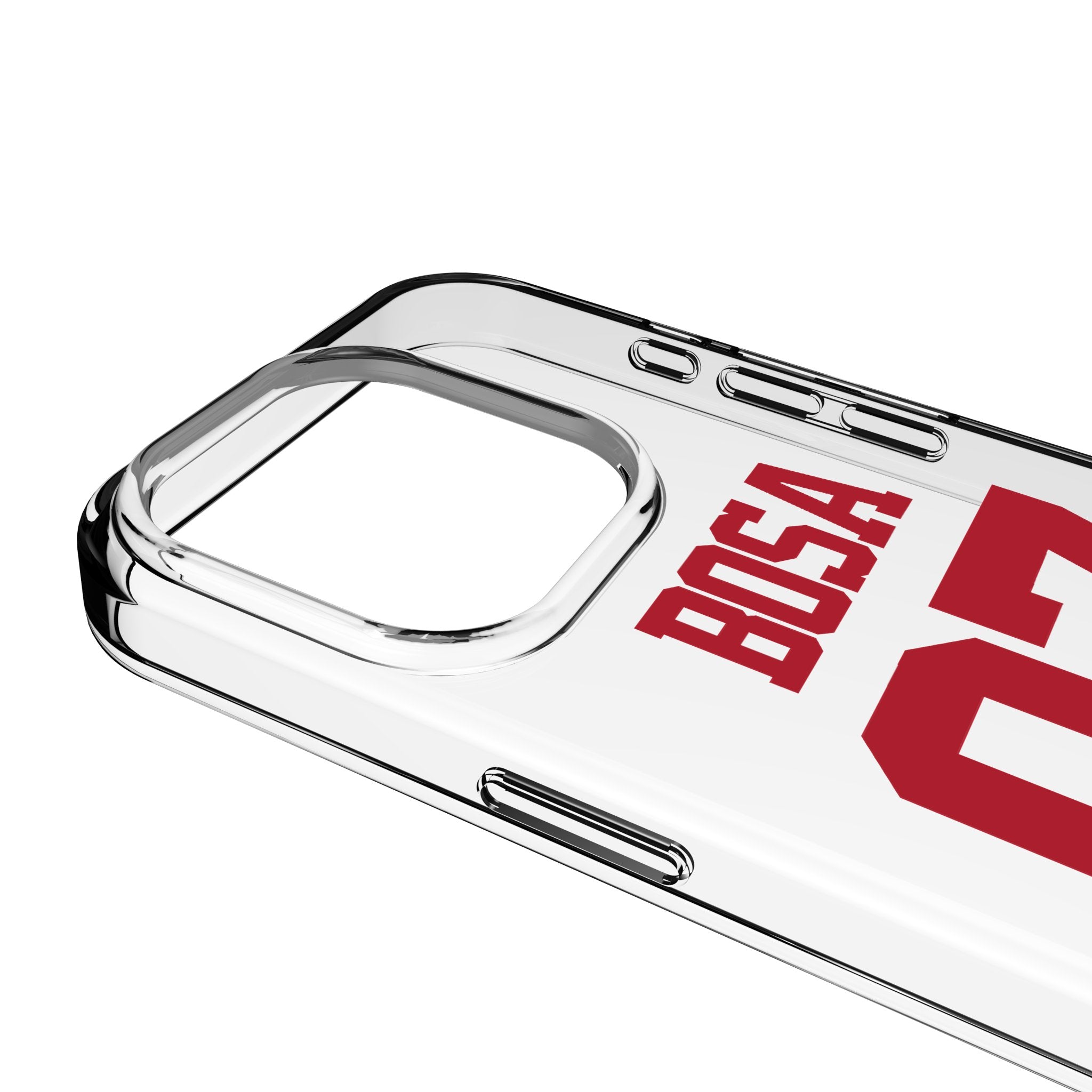 Nick Bosa San Francisco 49ers 97 Game Tactic Clear Phone Case for Apple iPhone - Sports Gifts, Sports Memorabilia, Sports Collectibles, Fan Shop