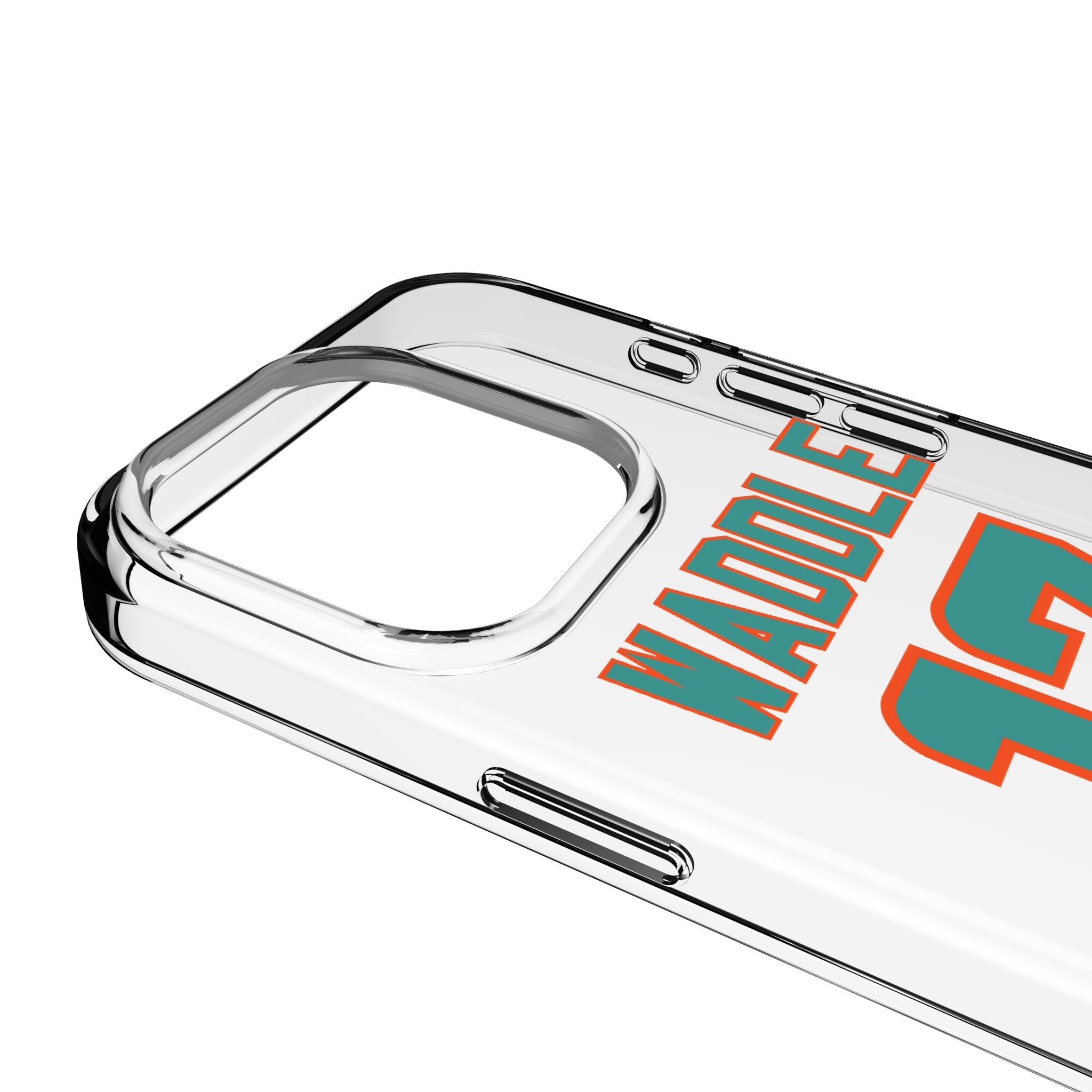 Jaylen Waddle Miami Dolphins 17 Game Tactic Clear Phone Case for Apple iPhone - Sports Gifts, Sports Memorabilia, Sports Collectibles, Fan Shop