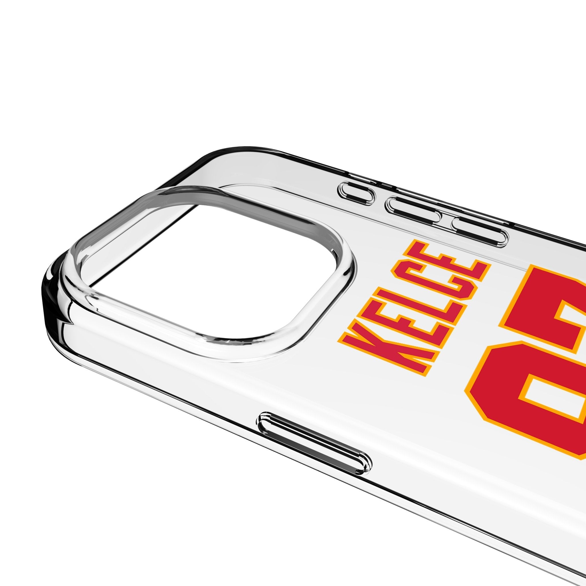 Travis Kelce Kansas City Chiefs 87 Game Tactic Clear Phone Case for Apple iPhone - Sports Gifts, Sports Memorabilia, Sports Collectibles, Fan Shop