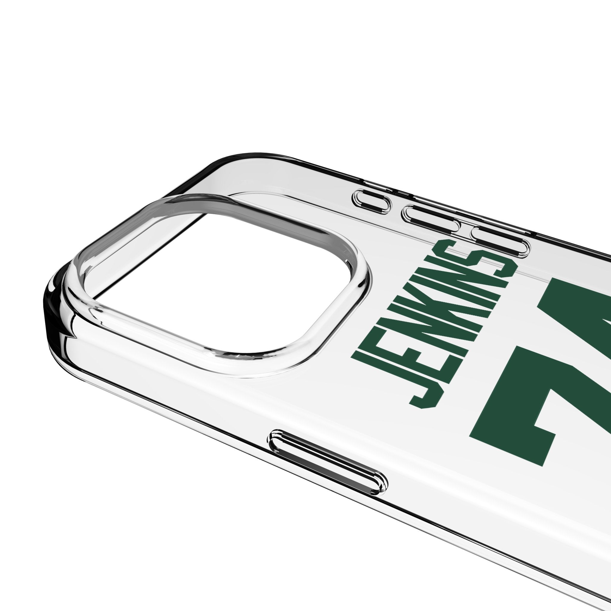Elgton Jenkins Green Bay Packers 74 Game Tactic Clear Phone Case for Apple iPhone - Sports Gifts, Sports Memorabilia, Sports Collectibles, Fan Shop