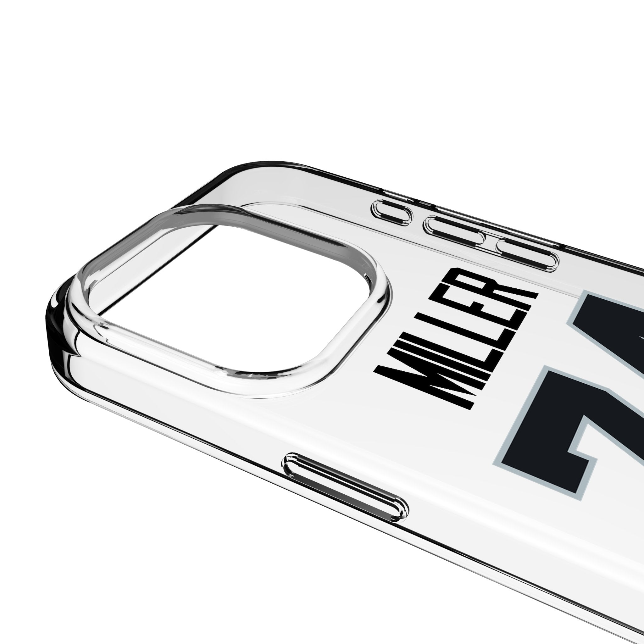 Kolton Miller Las Vegas Raiders 74 Game Tactic Clear Phone Case for Apple iPhone - Sports Gifts, Sports Memorabilia, Sports Collectibles, Fan Shop
