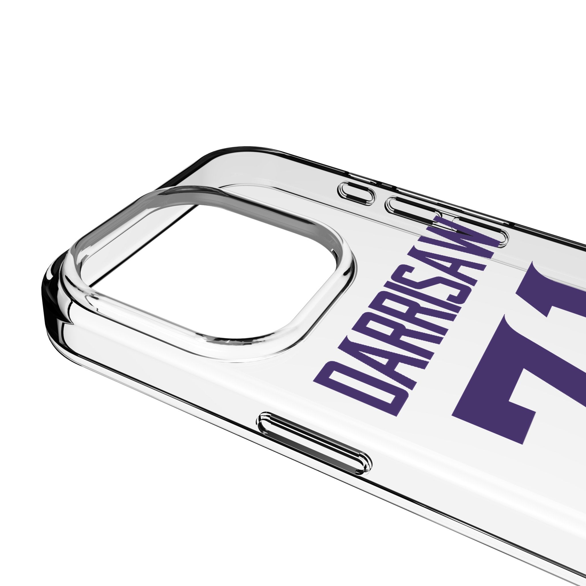 Christian Darrisaw Minnesota Vikings 71 Game Tactic Clear Phone Case for Apple iPhone - Sports Gifts, Sports Memorabilia, Sports Collectibles, Fan Shop