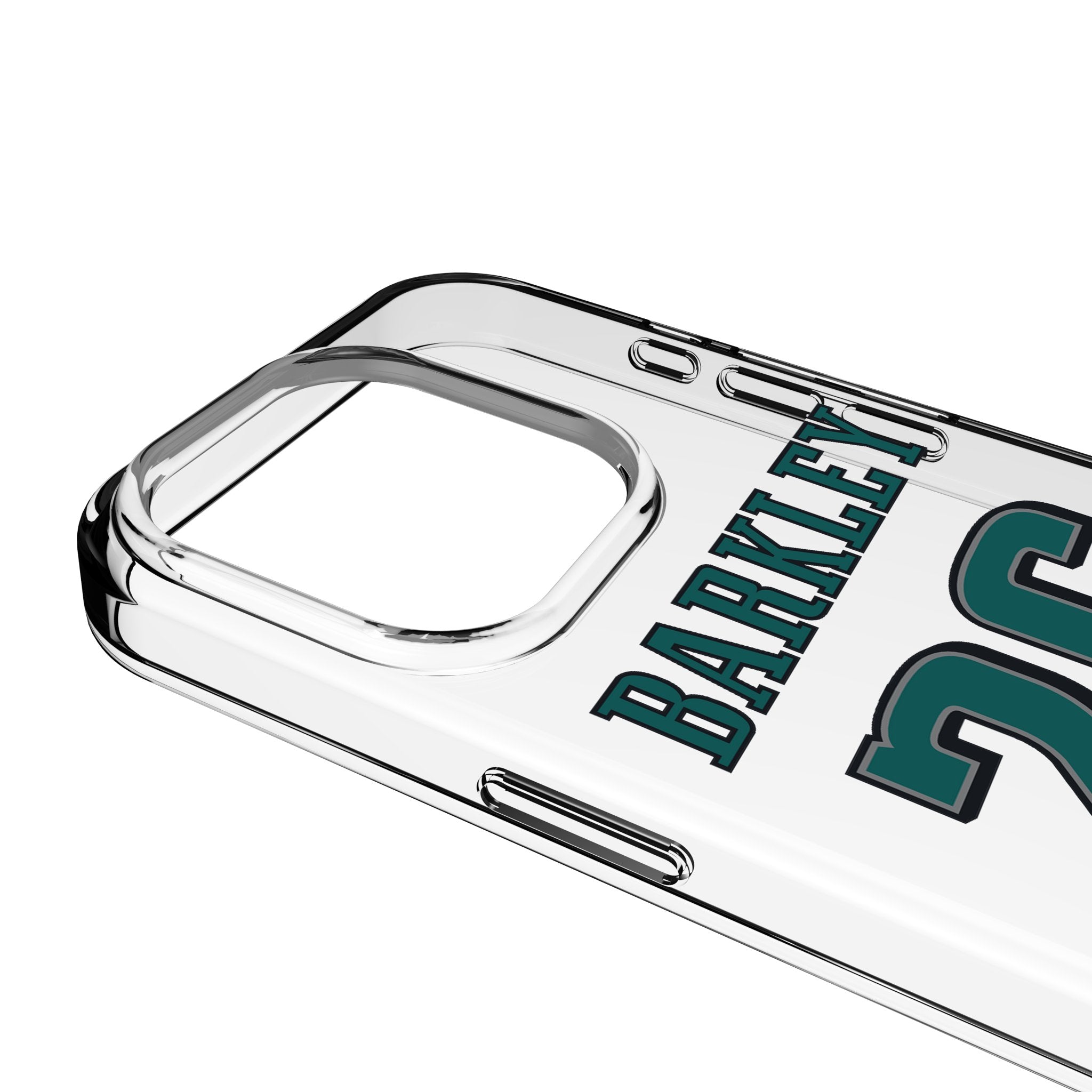 Saquon Barkley Philadelphia Eagles 26 Game Tactic Clear Phone Case for Apple iPhone - Sports Gifts, Sports Memorabilia, Sports Collectibles, Fan Shop