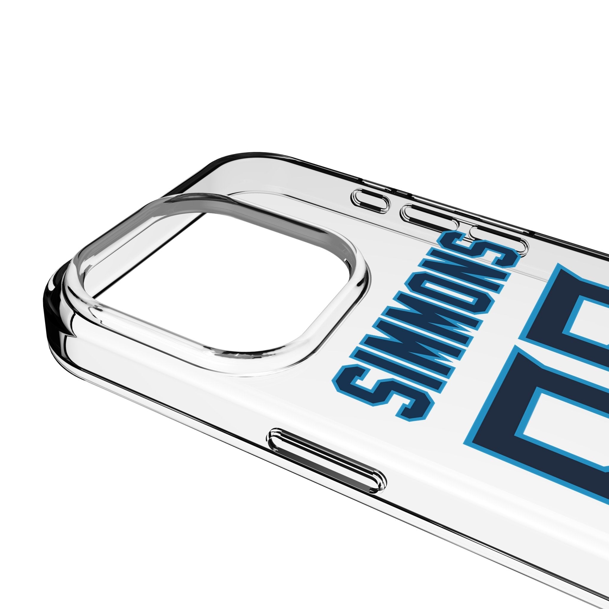 Jeffery Simmons Tennessee Titans 98 Game Tactic Clear Phone Case for Apple iPhone - Sports Gifts, Sports Memorabilia, Sports Collectibles, Fan Shop